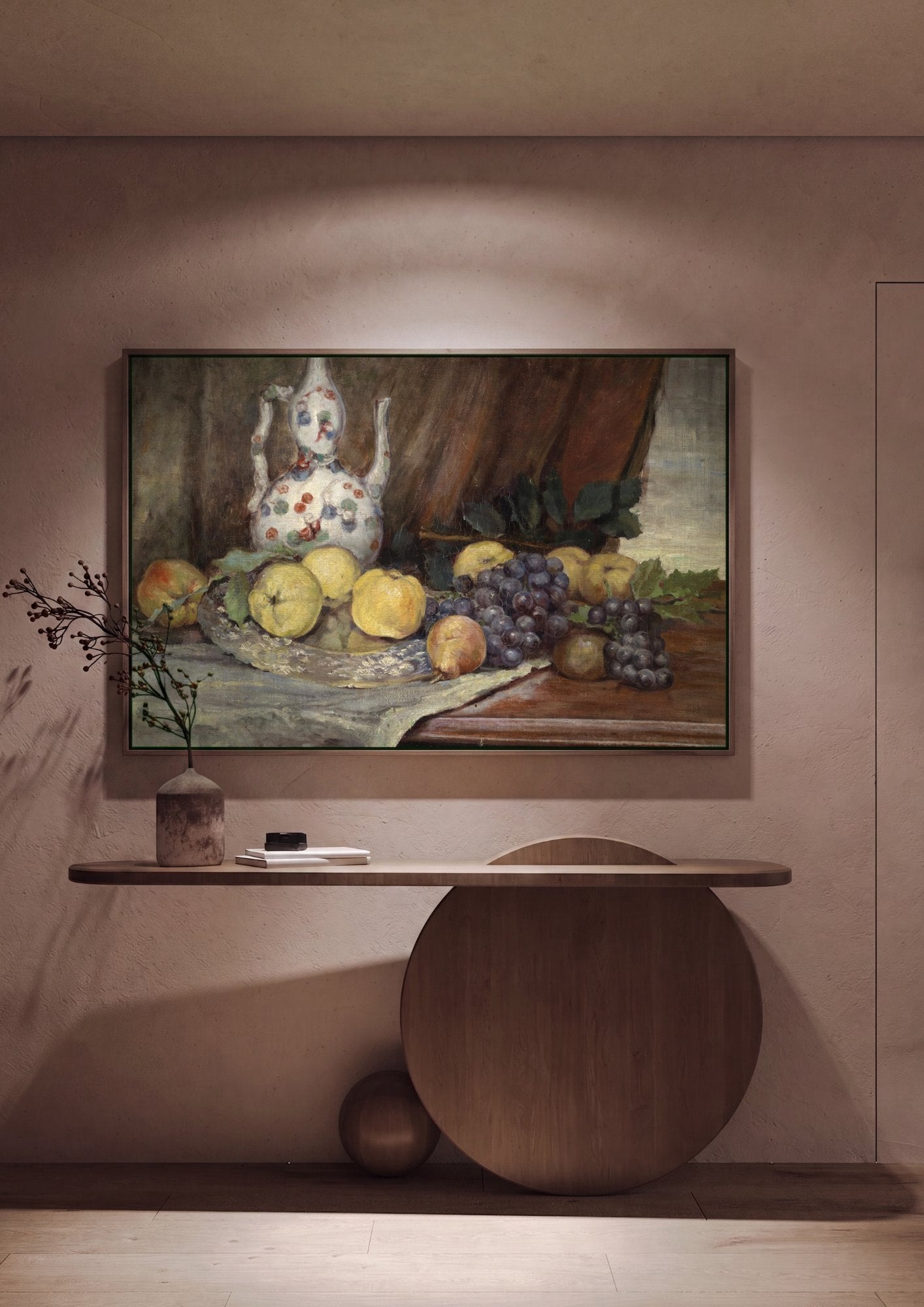 Quadro Decorativo Natureza-Morta com Frutas - Marie Egner em ambiente decorado