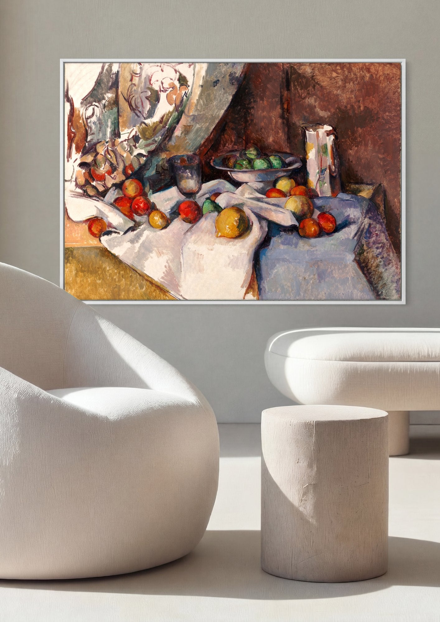 Quadro Decorativo Natureza-morta com Frutas - Paul Cézanne em ambiente decorado
