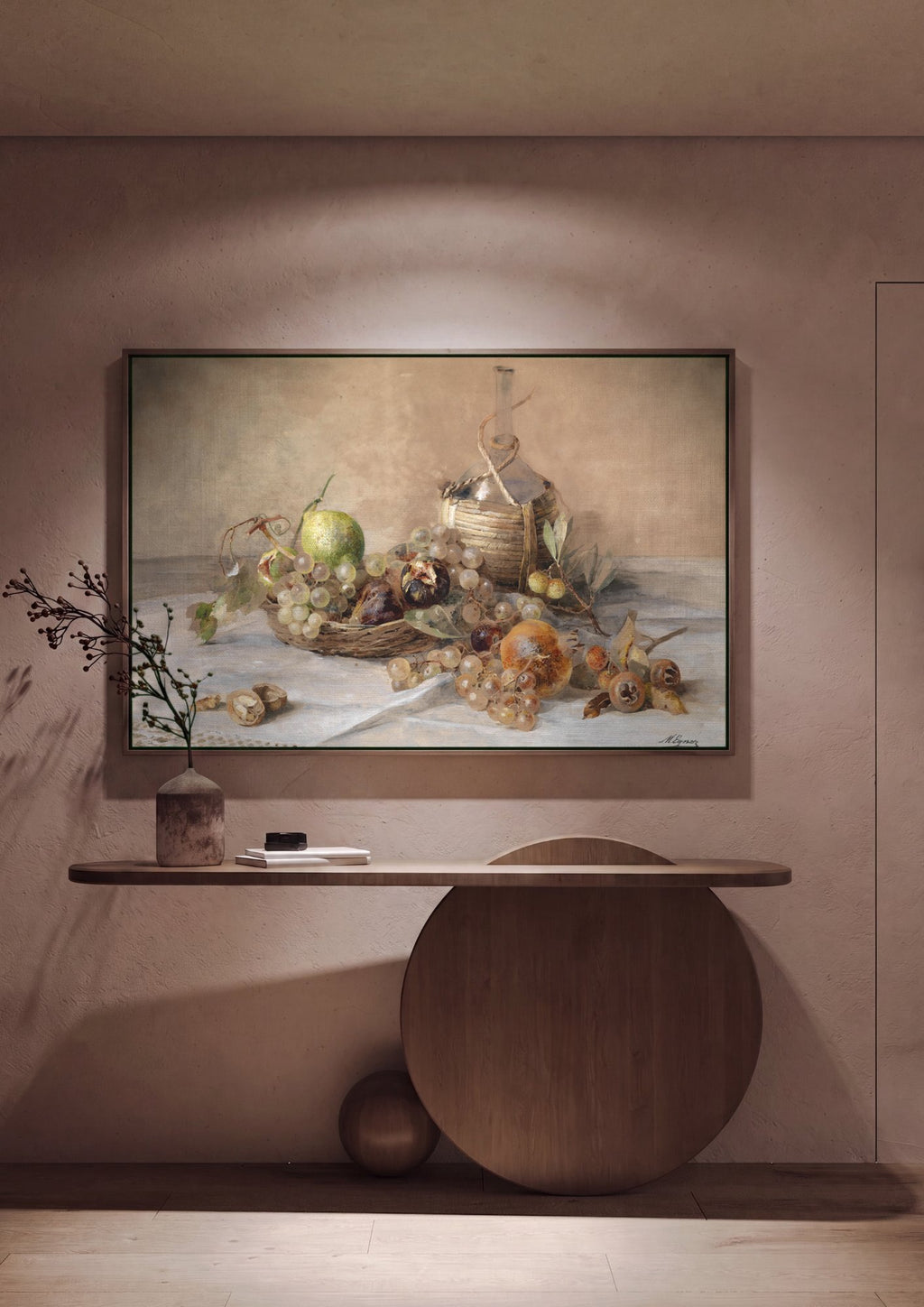 Quadro Decorativo Natureza-Morta com Frutas - Marie Egner em ambiente decorado