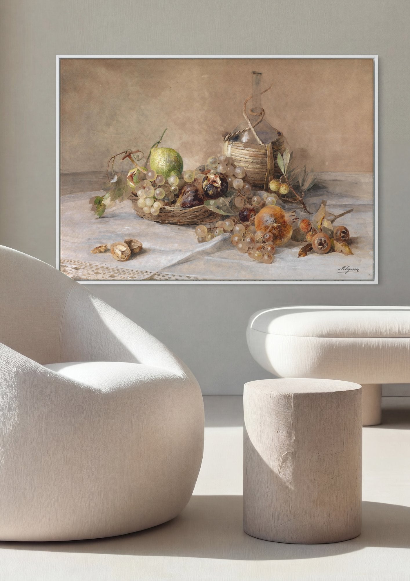 Quadro Decorativo Natureza-Morta com Frutas - Marie Egner em ambiente decorado