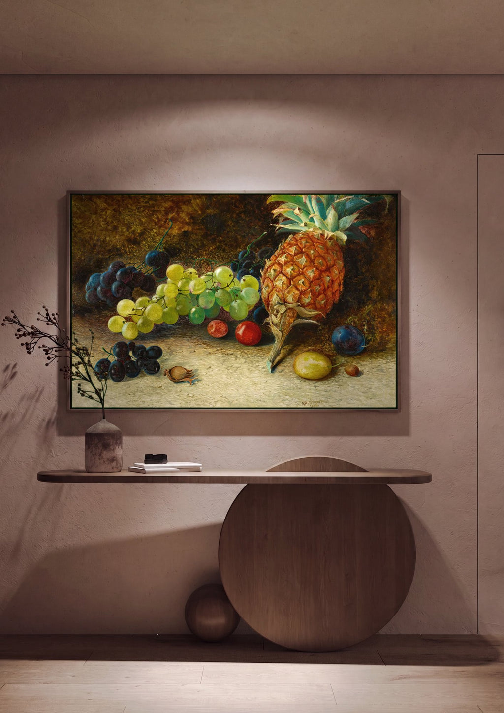 Quadro Decorativo Natureza-Morta com Frutas - Grimshaw em ambiente decorado