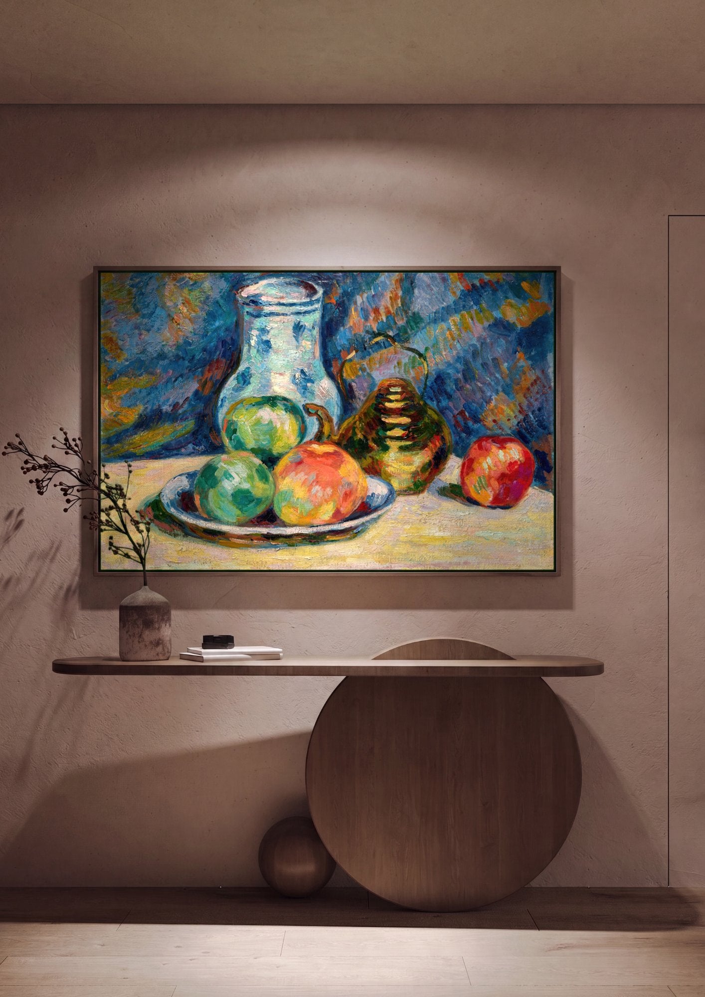 Quadro Decorativo Natureza-morta com Frutas - Guillaumin em ambiente decorado
