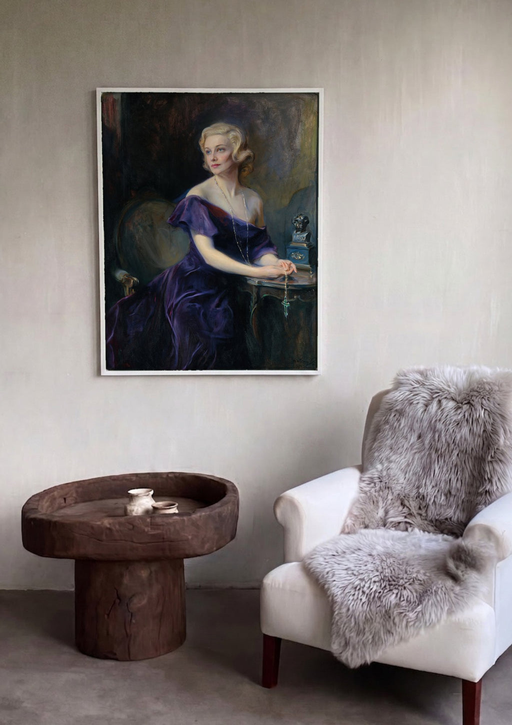 Quadro Decorativo Retrato de Mulher Elegante - Philip Alexius de László | quadro emoldurado na parede
