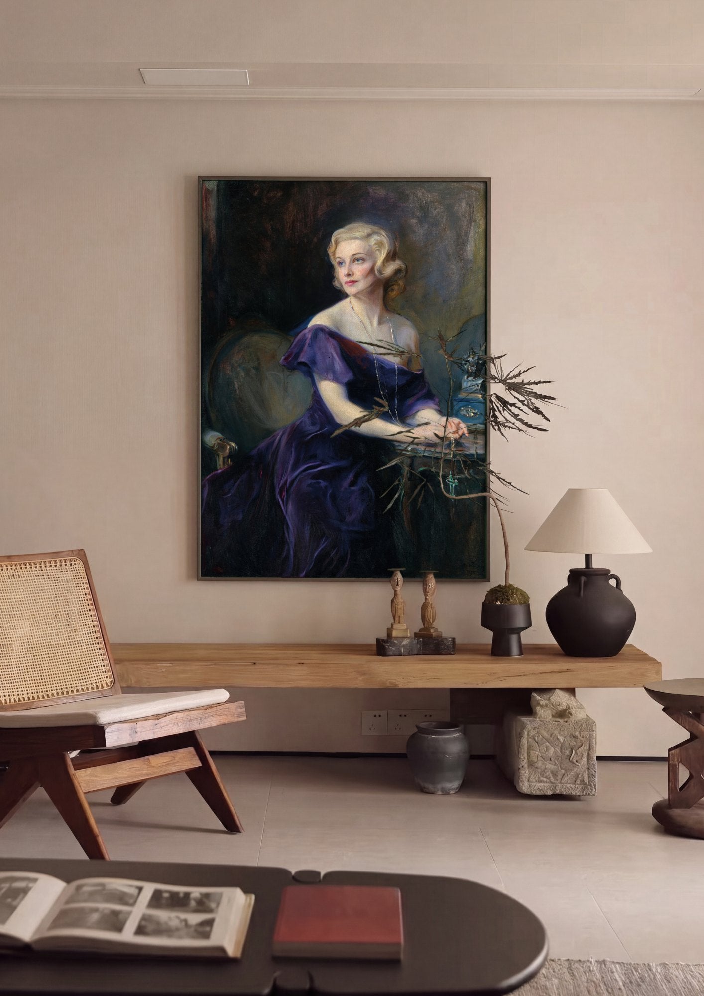 Quadro Decorativo Retrato de Mulher Elegante - Philip Alexius de László | quadro emoldurado na parede