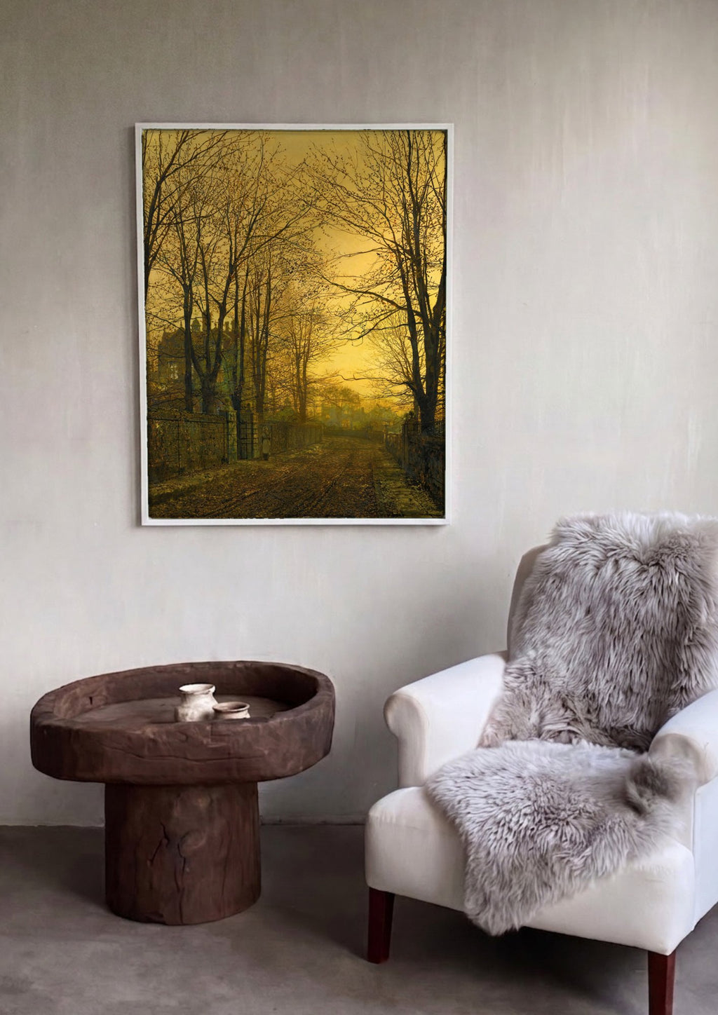 Quadro Decorativo A Chegada do Inverno - Grimshaw | quadro emoldurado na parede