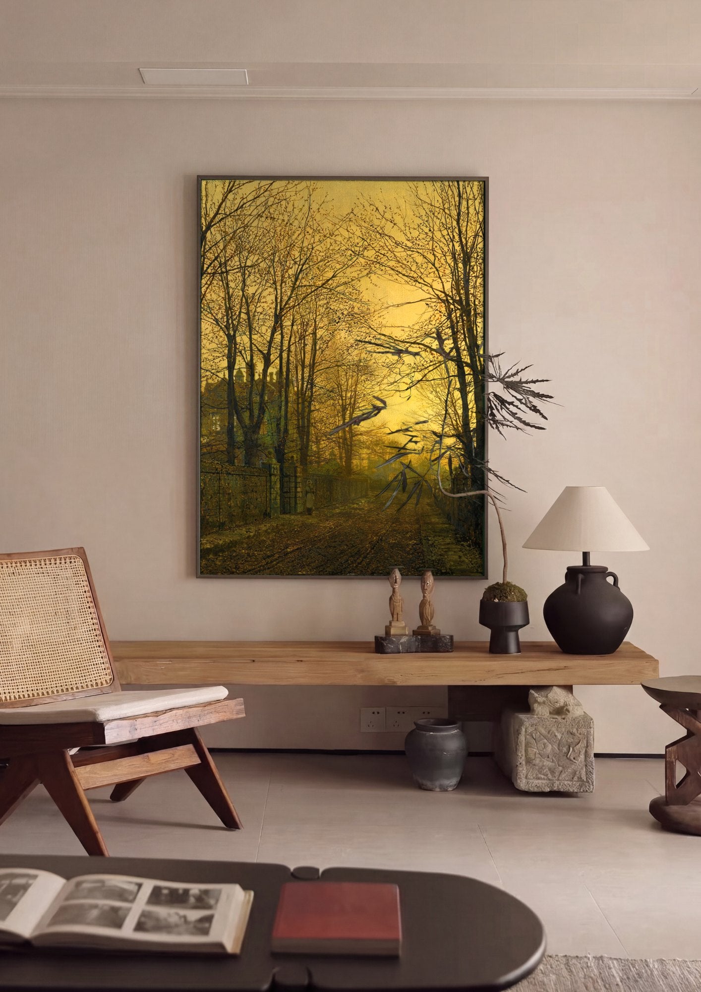 Quadro Decorativo A Chegada do Inverno - Grimshaw | quadro emoldurado na parede