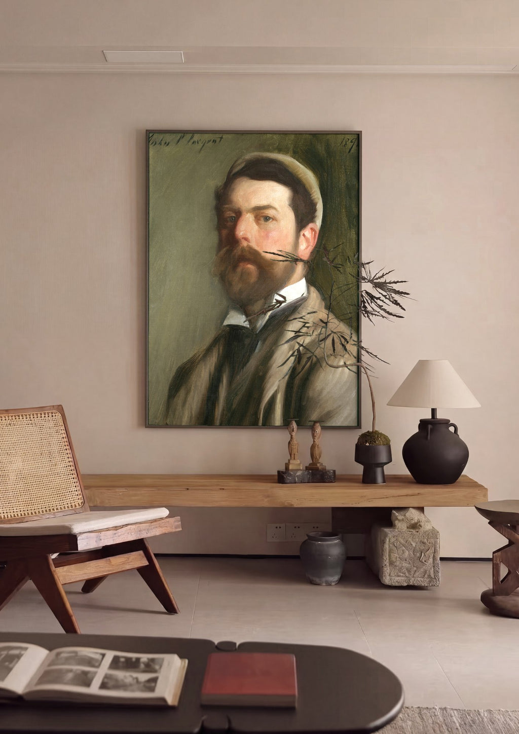 Quadro Decorativo Autorretrato - John Singer Sargent | quadro emoldurado na parede