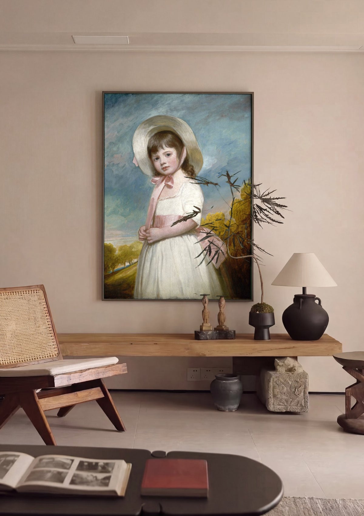 Quadro Decorativo Retrato Infantil - George Romney | quadro emoldurado na parede