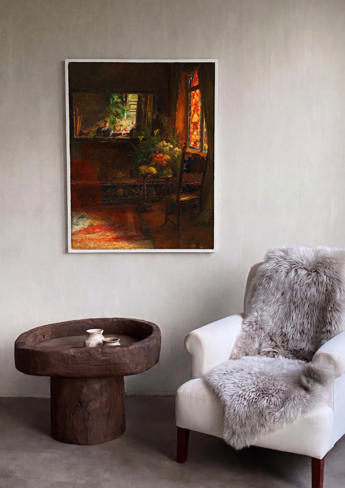 Quadro Decorativo Interior Iluminado - Olga Wisinger-Florian | quadro emoldurado na parede