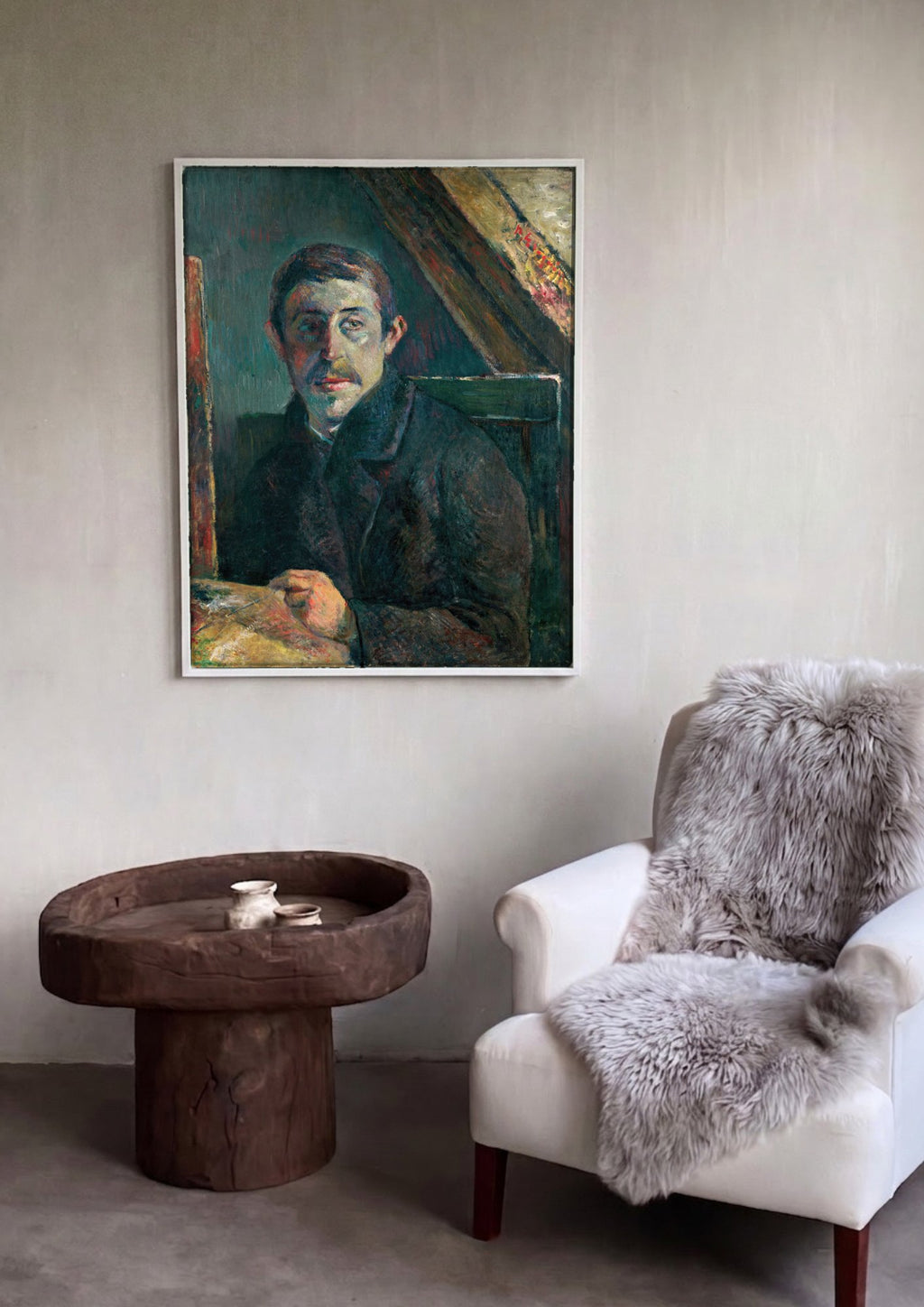 Quadro Decorativo Autorretrato - Paul Gauguin | quadro emoldurado na parede