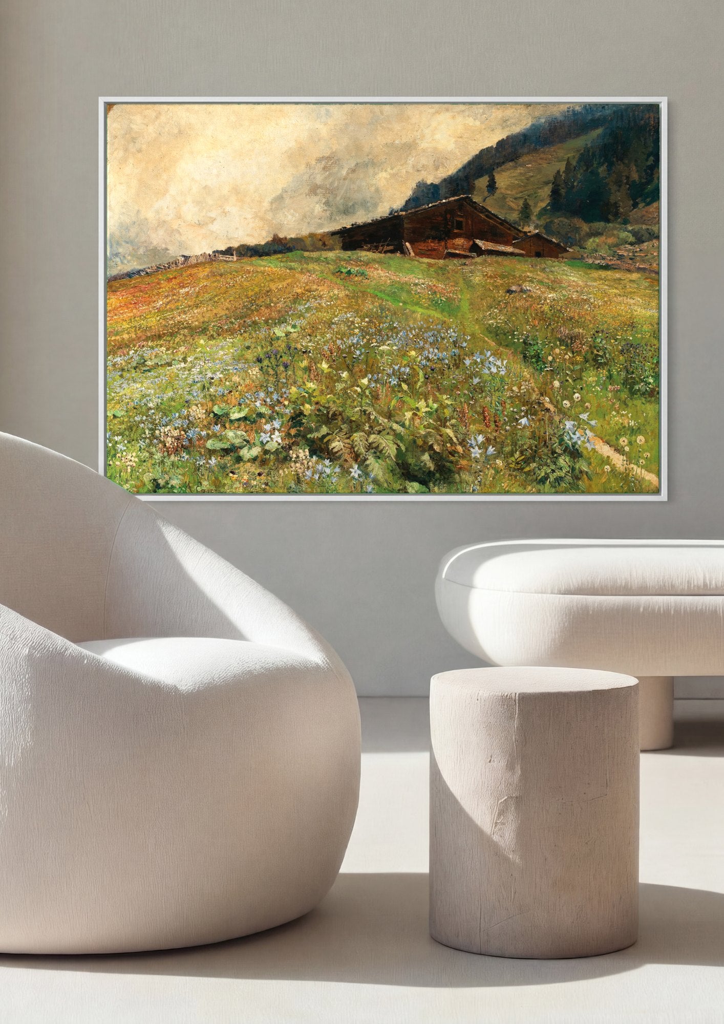 Quadro Decorativo Campo Florido - Marie Egner | quadro emoldurado na parede