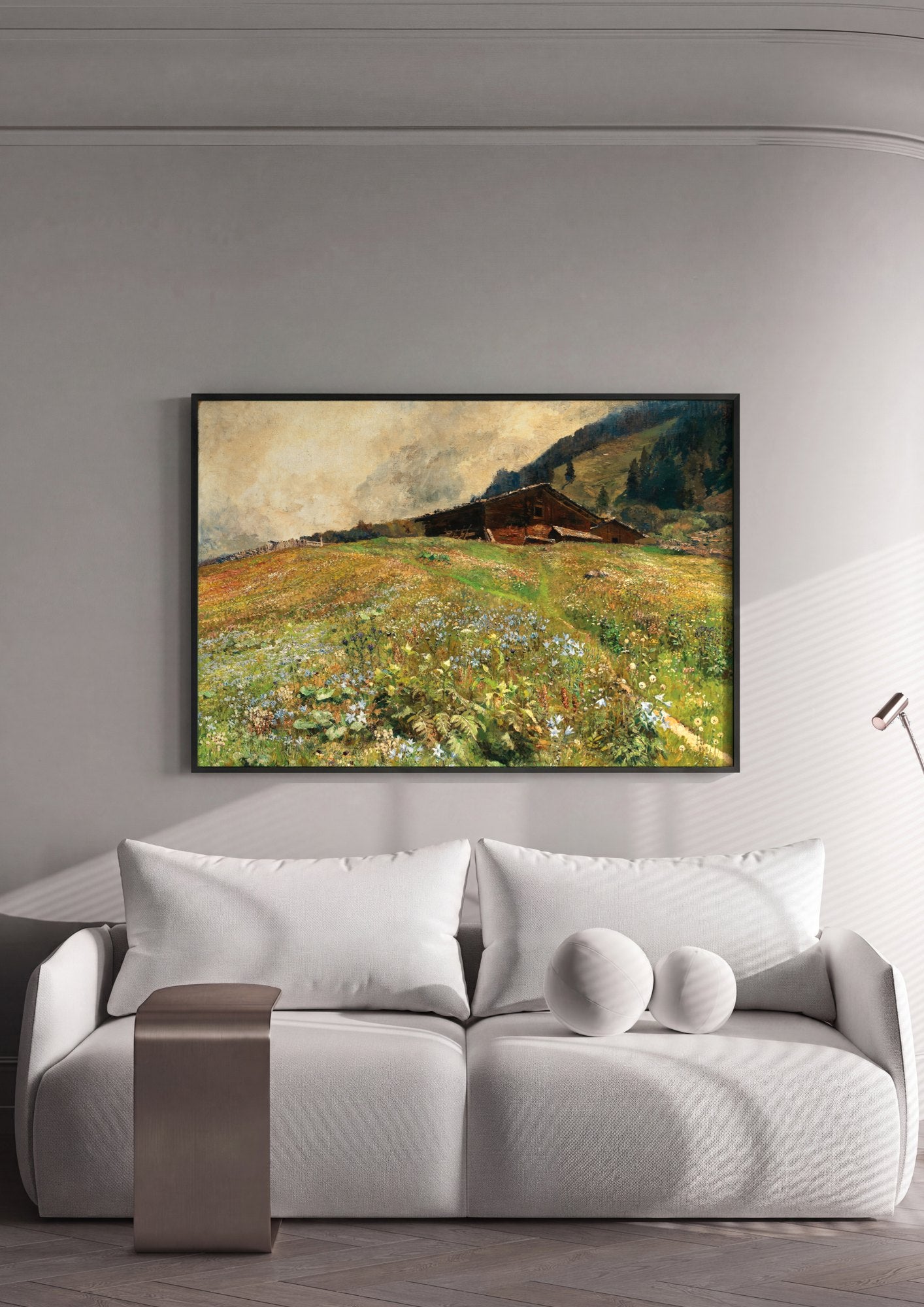 Quadro Decorativo Campo Florido - Marie Egner | quadro emoldurado na parede