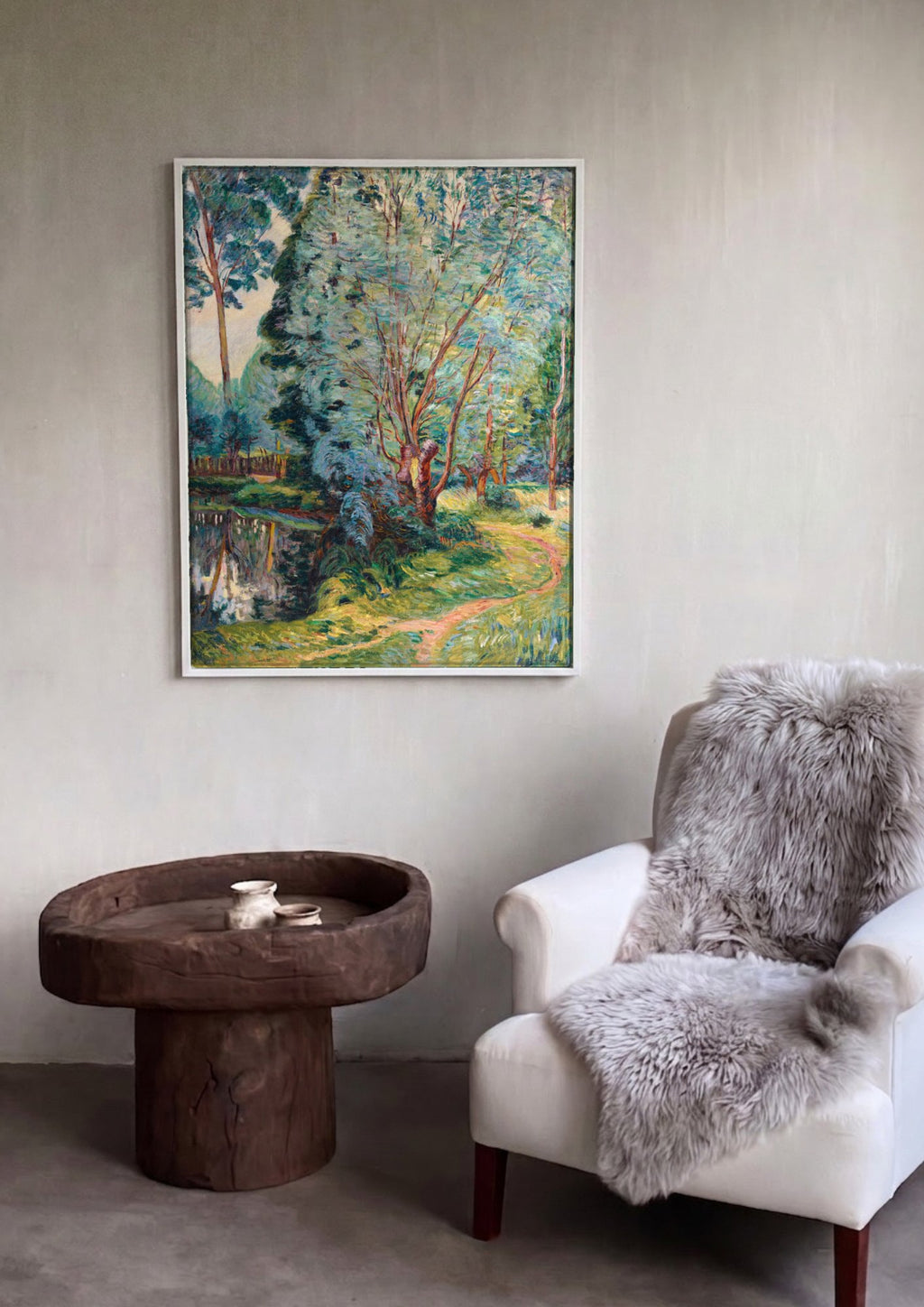 Quadro Decorativo Paisagem com Árvores - Guillaumin | quadro emoldurado na parede