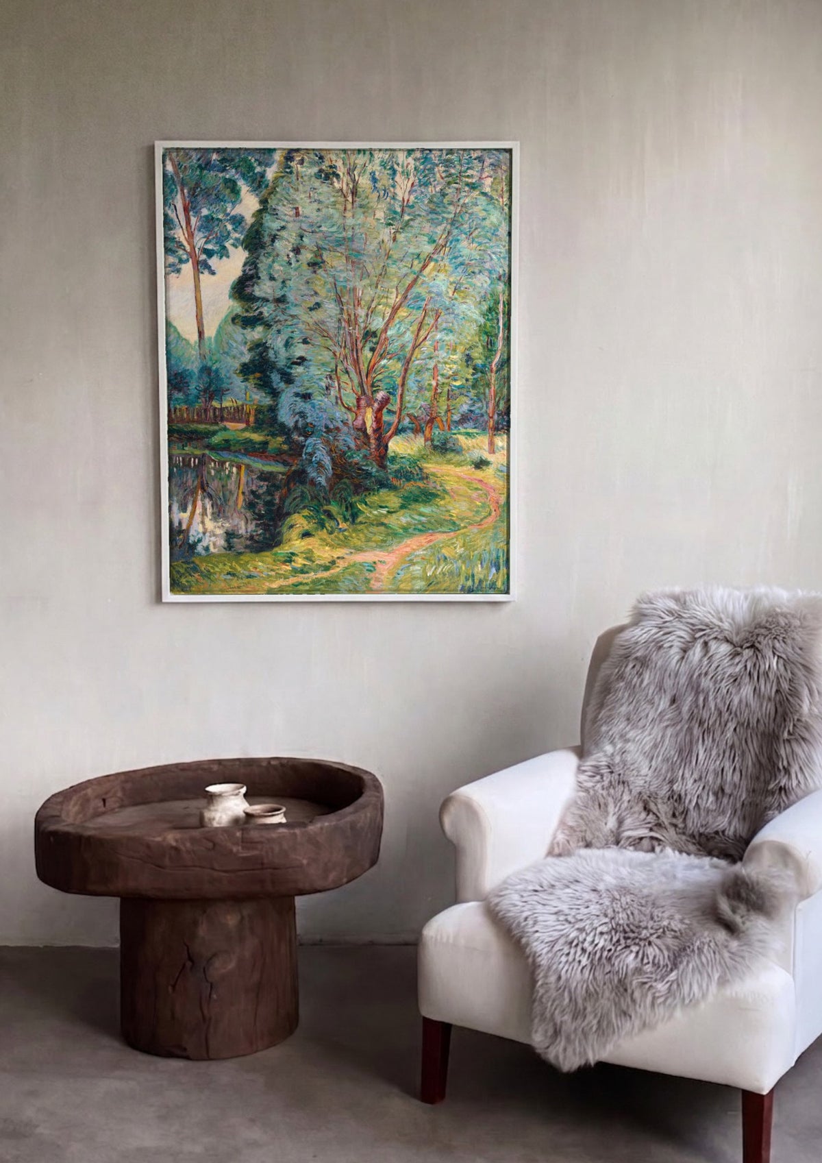 Quadro Decorativo Paisagem com Árvores - Guillaumin | quadro emoldurado na parede