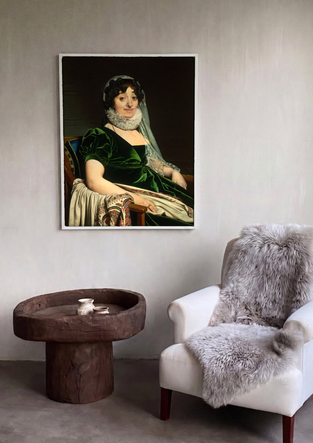 Quadro Decorativo Madame de Senonnes - Ingres | quadro emoldurado na parede