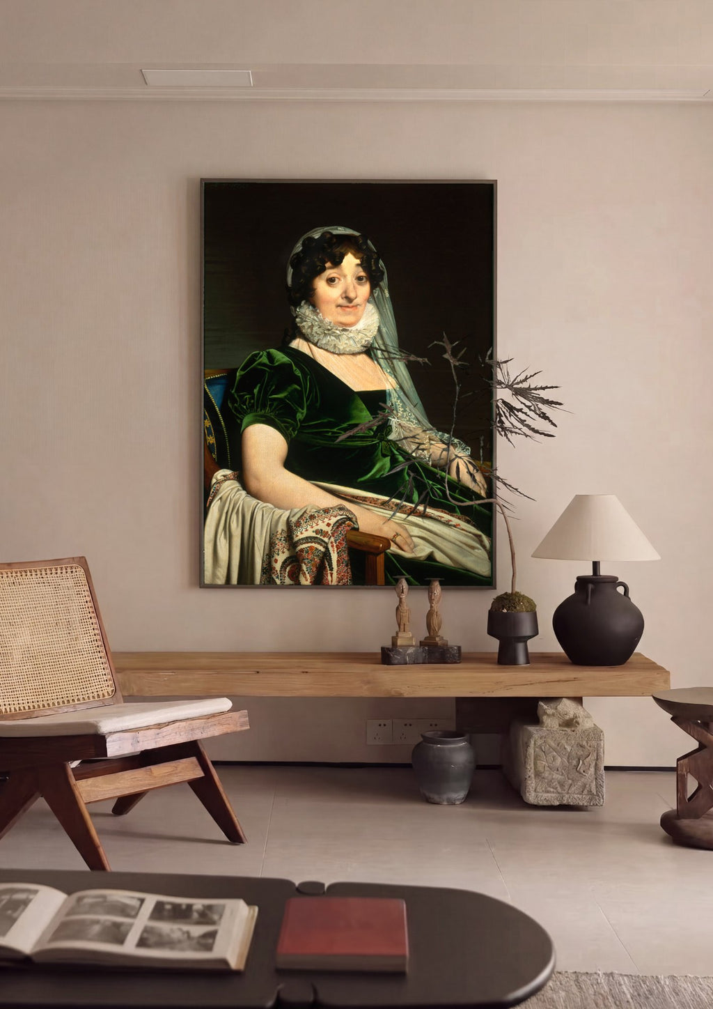 Quadro Decorativo Madame de Senonnes - Ingres | quadro emoldurado na parede