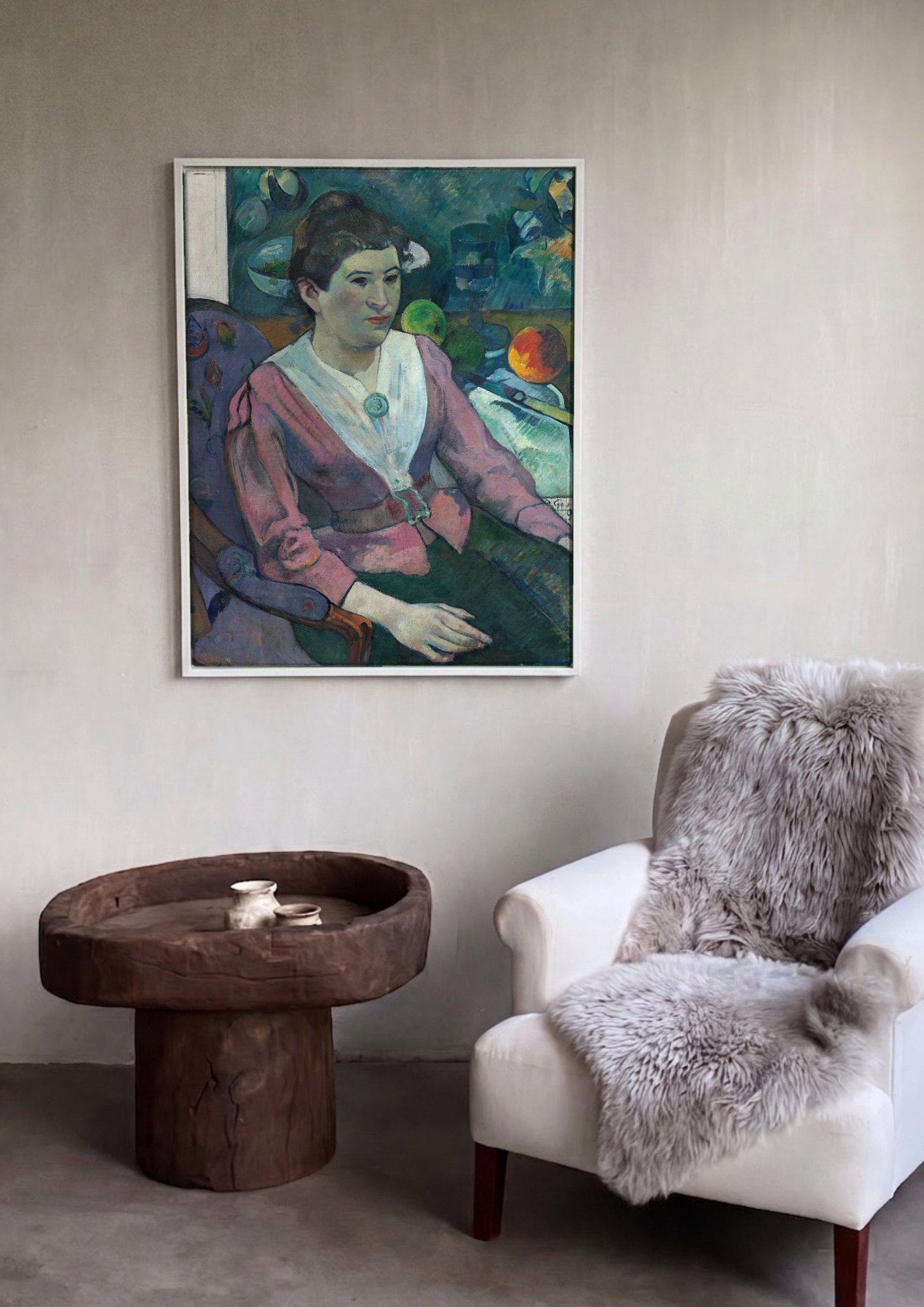 Quadro Decorativo A Mulher de Gauguin - Gauguin em ambiente decorado