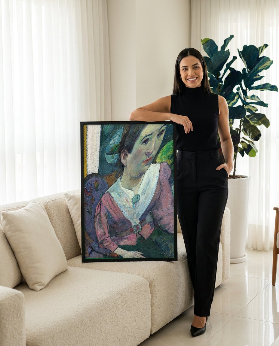 Quadro Decorativo A Mulher de Gauguin - Gauguin com modelo em ambiente