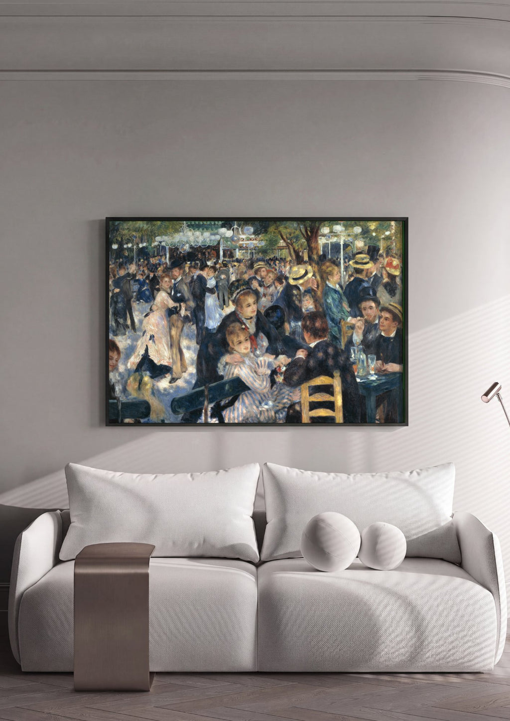 Quadro Decorativo Bal du moulin de la Galette - Renoir em ambiente decorado