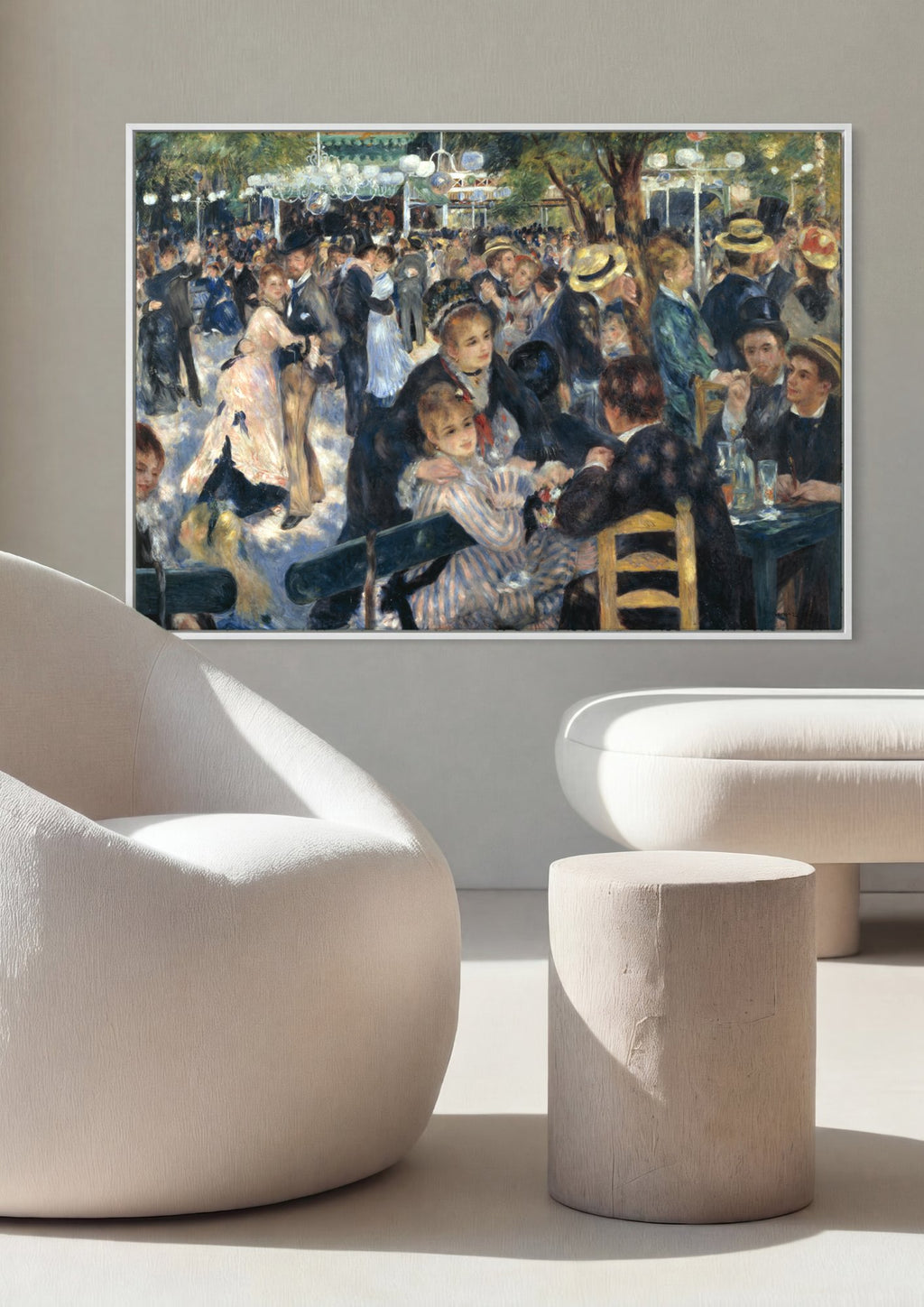 Quadro Decorativo Bal du moulin de la Galette - Renoir em ambiente decorado