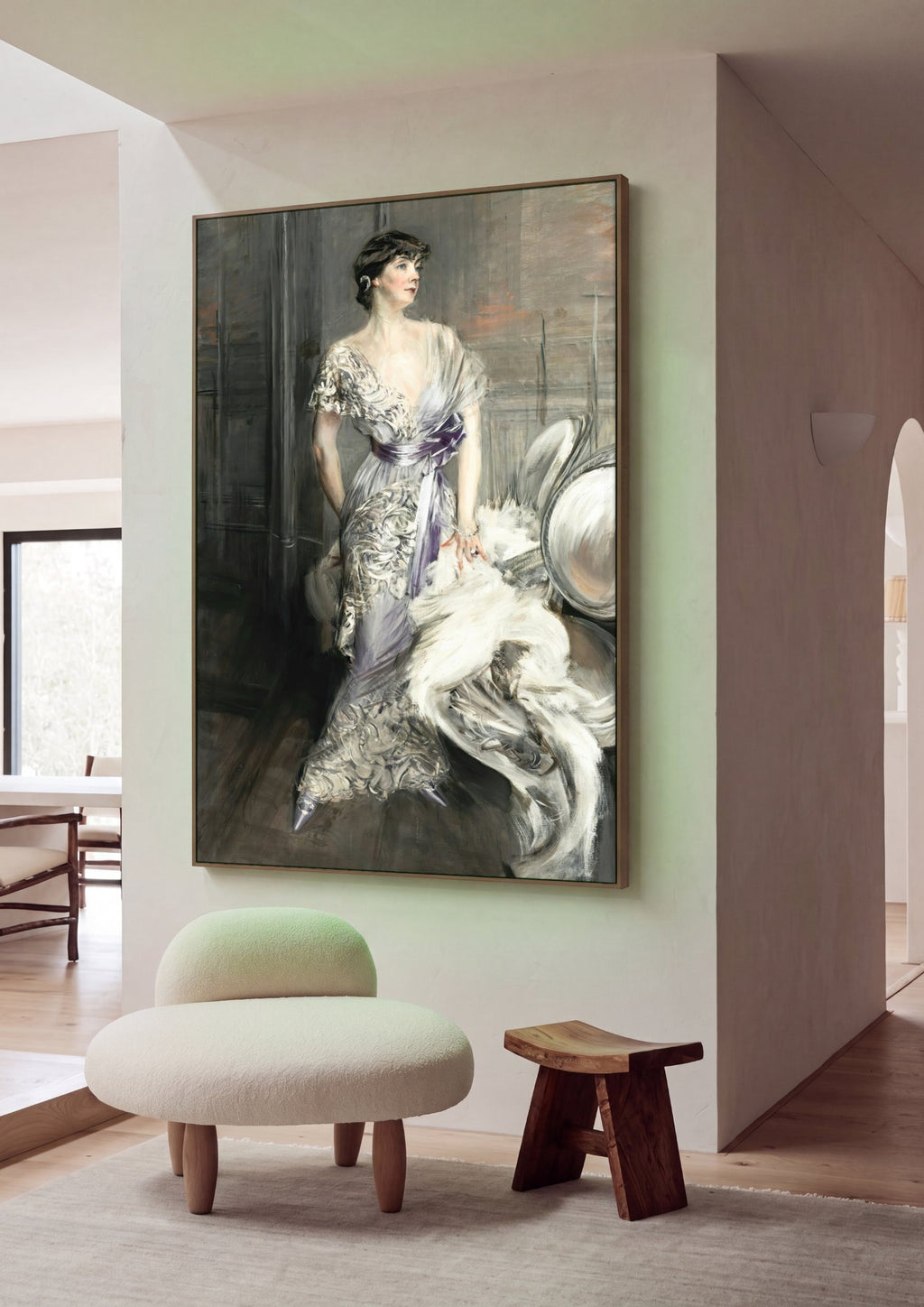 Quadro Decorativo Retrato de Dama Elegante - Boldini em ambiente decorado