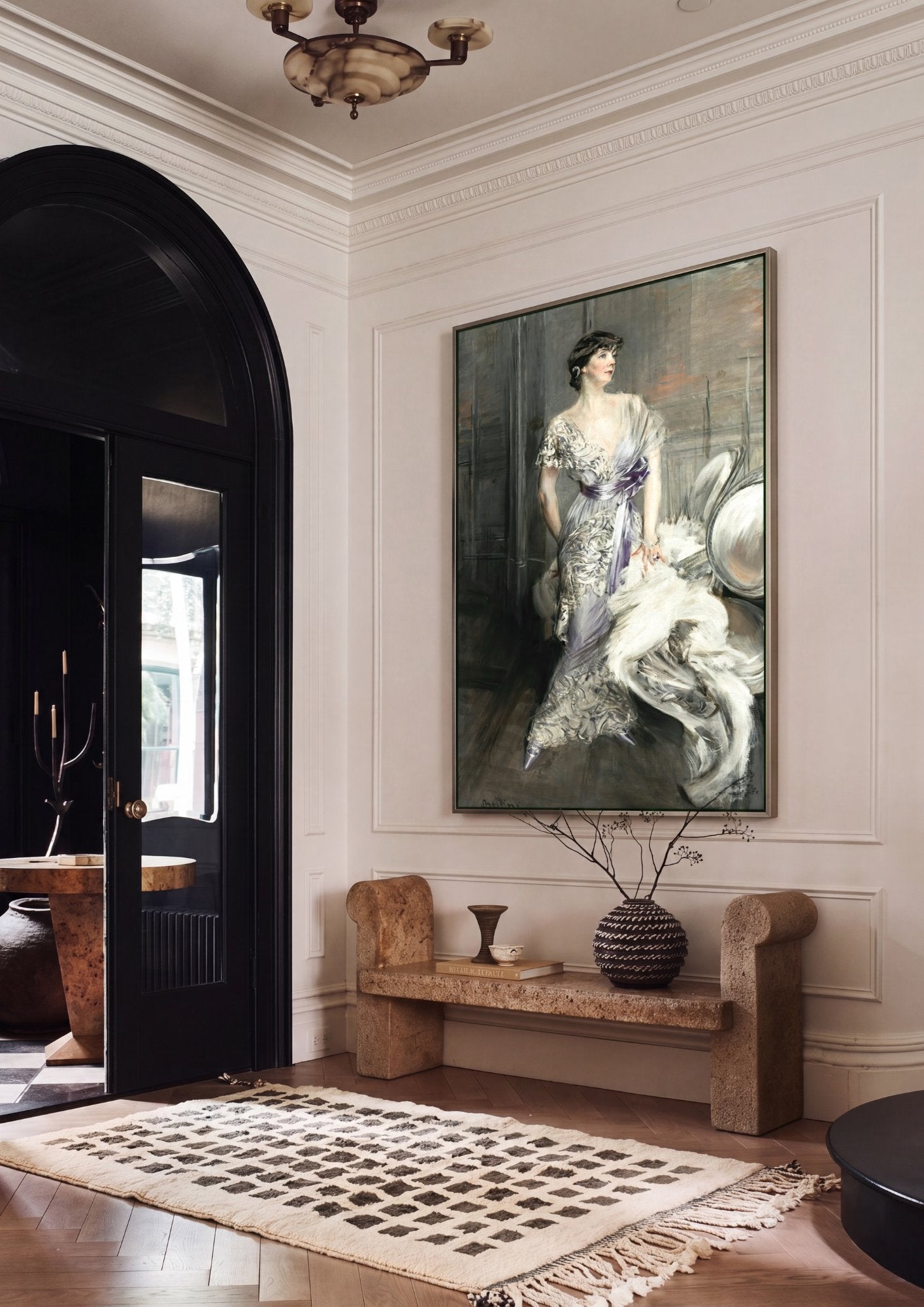 Quadro Decorativo Retrato de Dama Elegante - Boldini em ambiente decorado