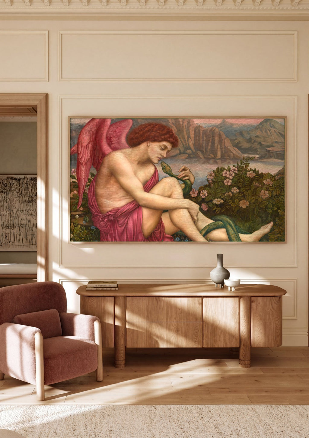 Quadro Decorativo 'Eos' - Evelyn De Morgan em ambiente decorado