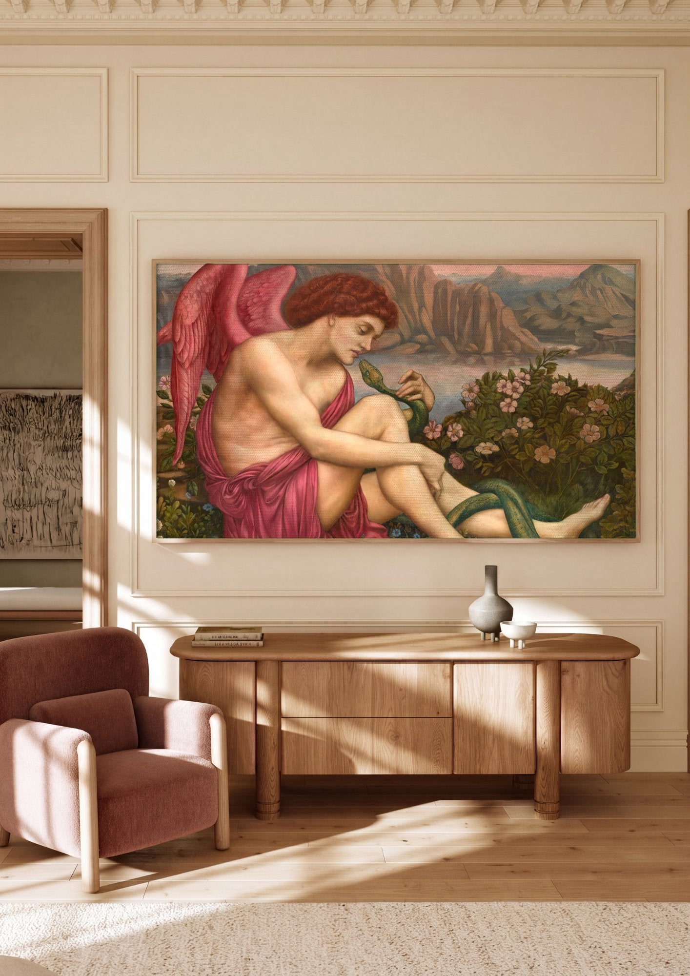 Quadro Decorativo 'Eos' - Evelyn De Morgan em ambiente decorado