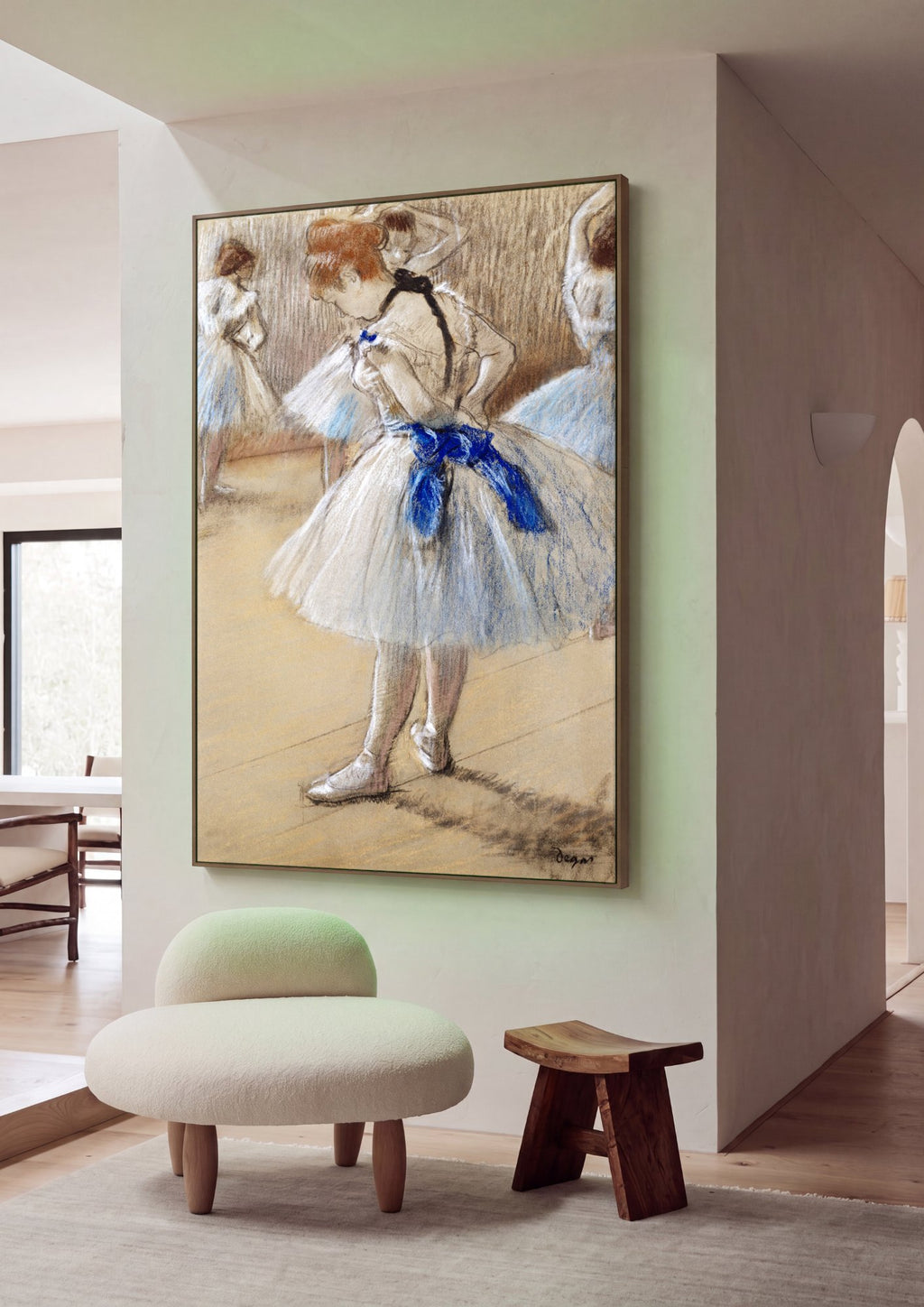 Quadro Decorativo Bailarinas - Edgar Degas em ambiente decorado