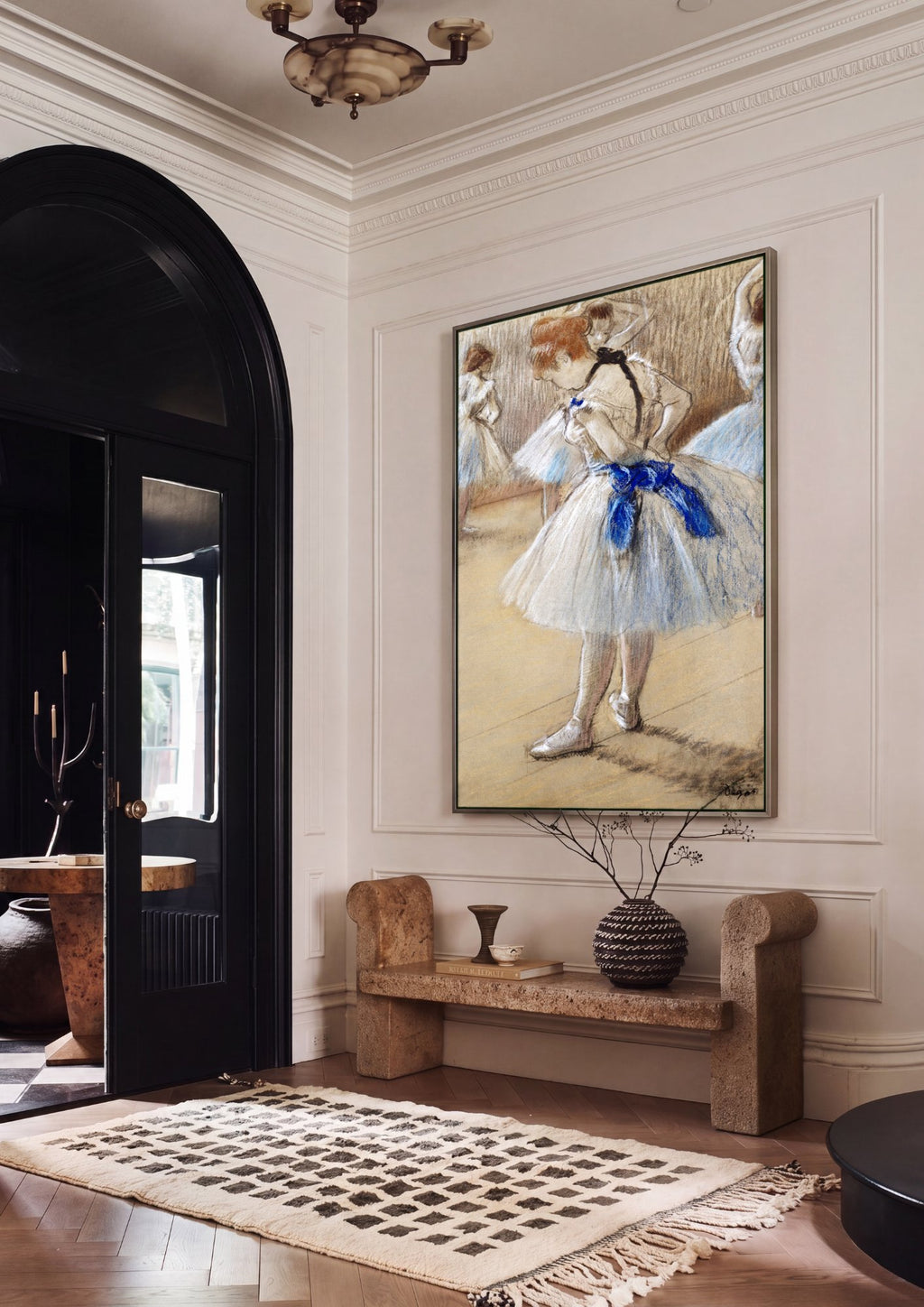 Quadro Decorativo Bailarinas - Edgar Degas em ambiente decorado