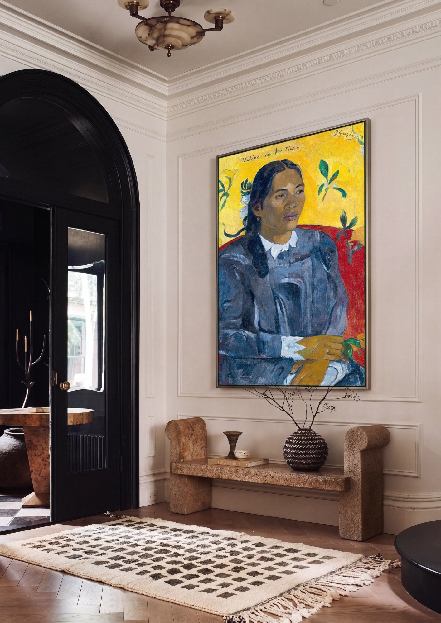 Quadro Decorativo Vahine no te Tiare - Gauguin em ambiente decorado