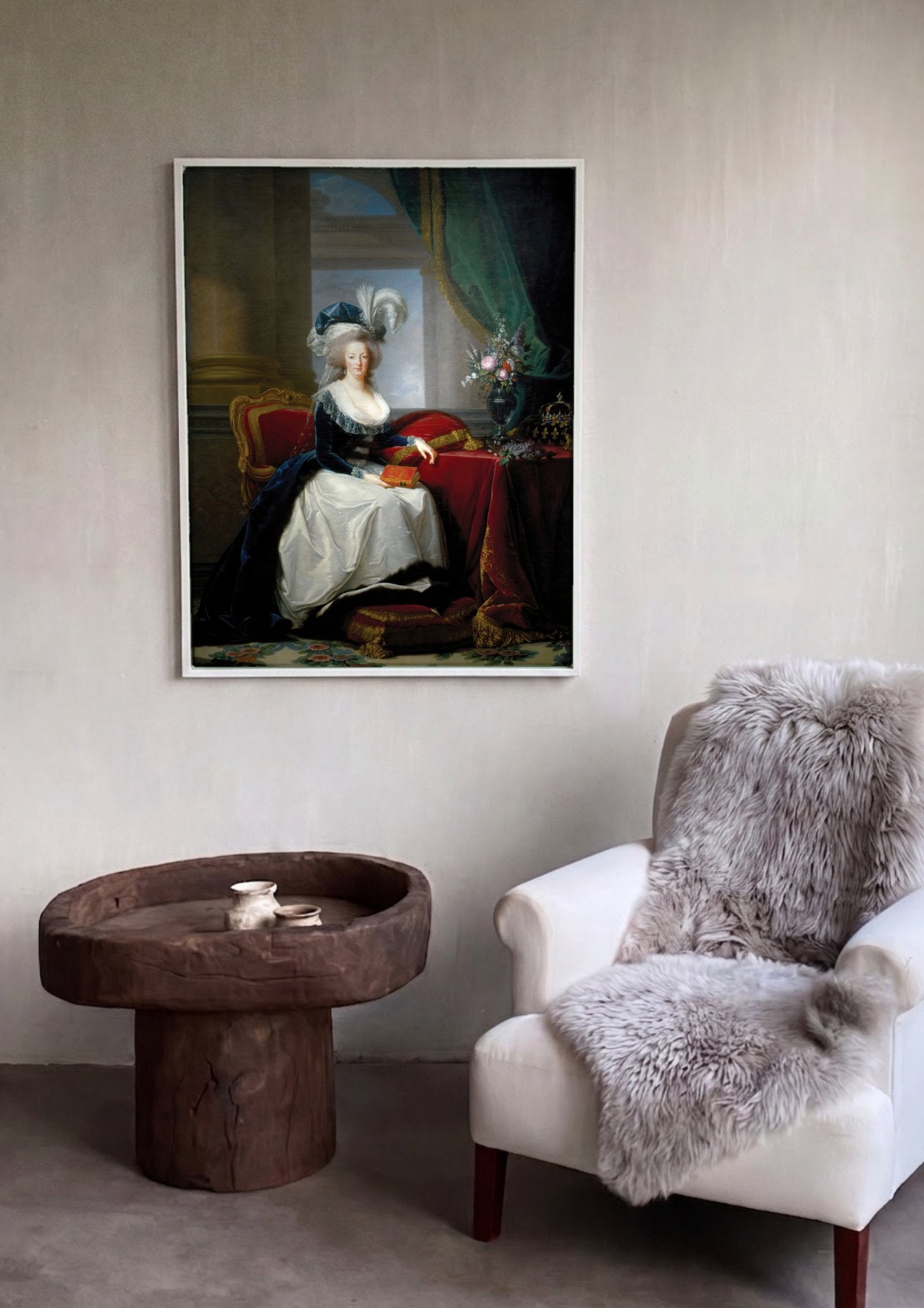 Quadro Decorativo Maria Antonieta - Vigée Le Brun em ambiente decorado