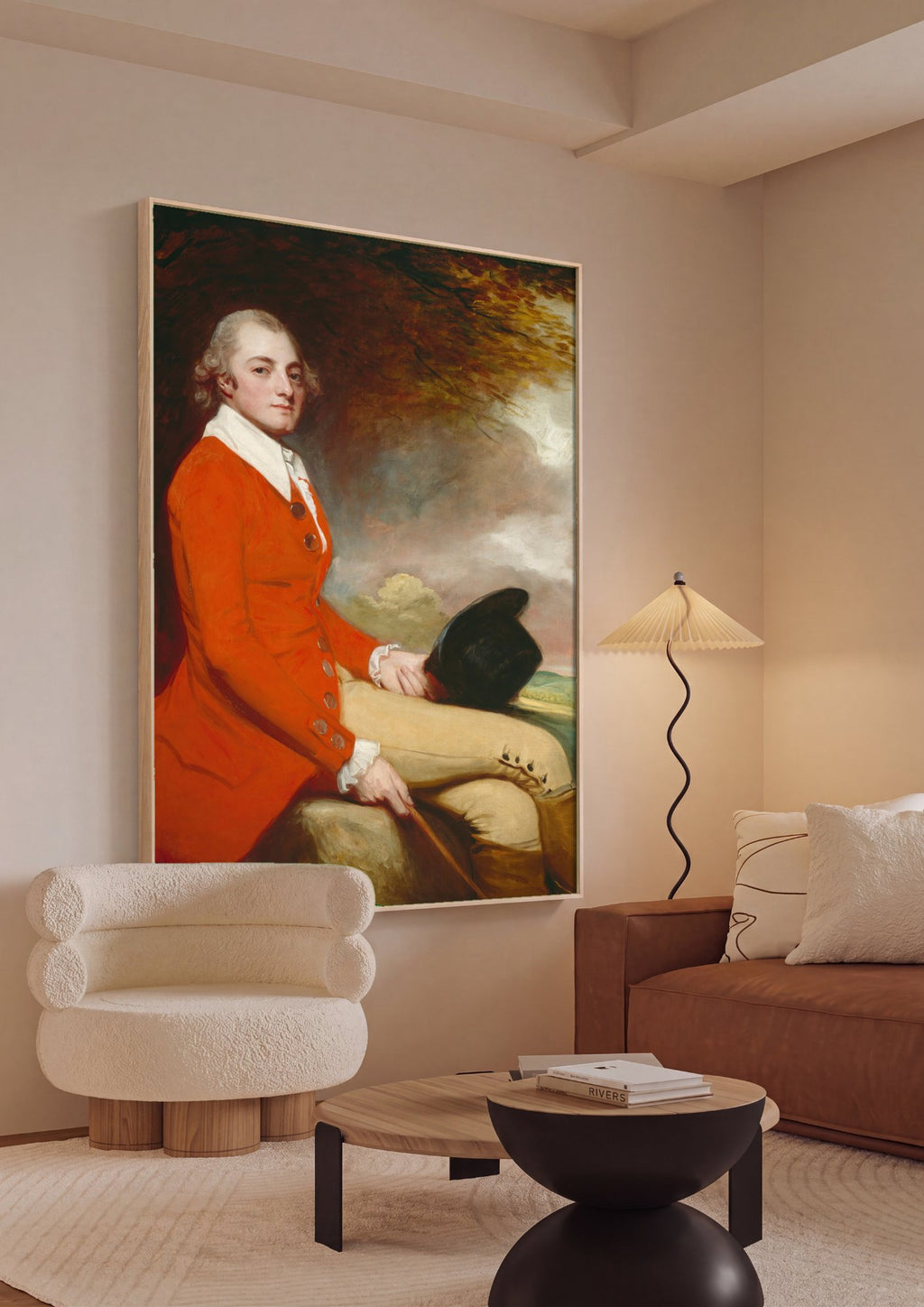 Quadro Decorativo Retrato Cavalheiro - George Romney em ambiente decorado