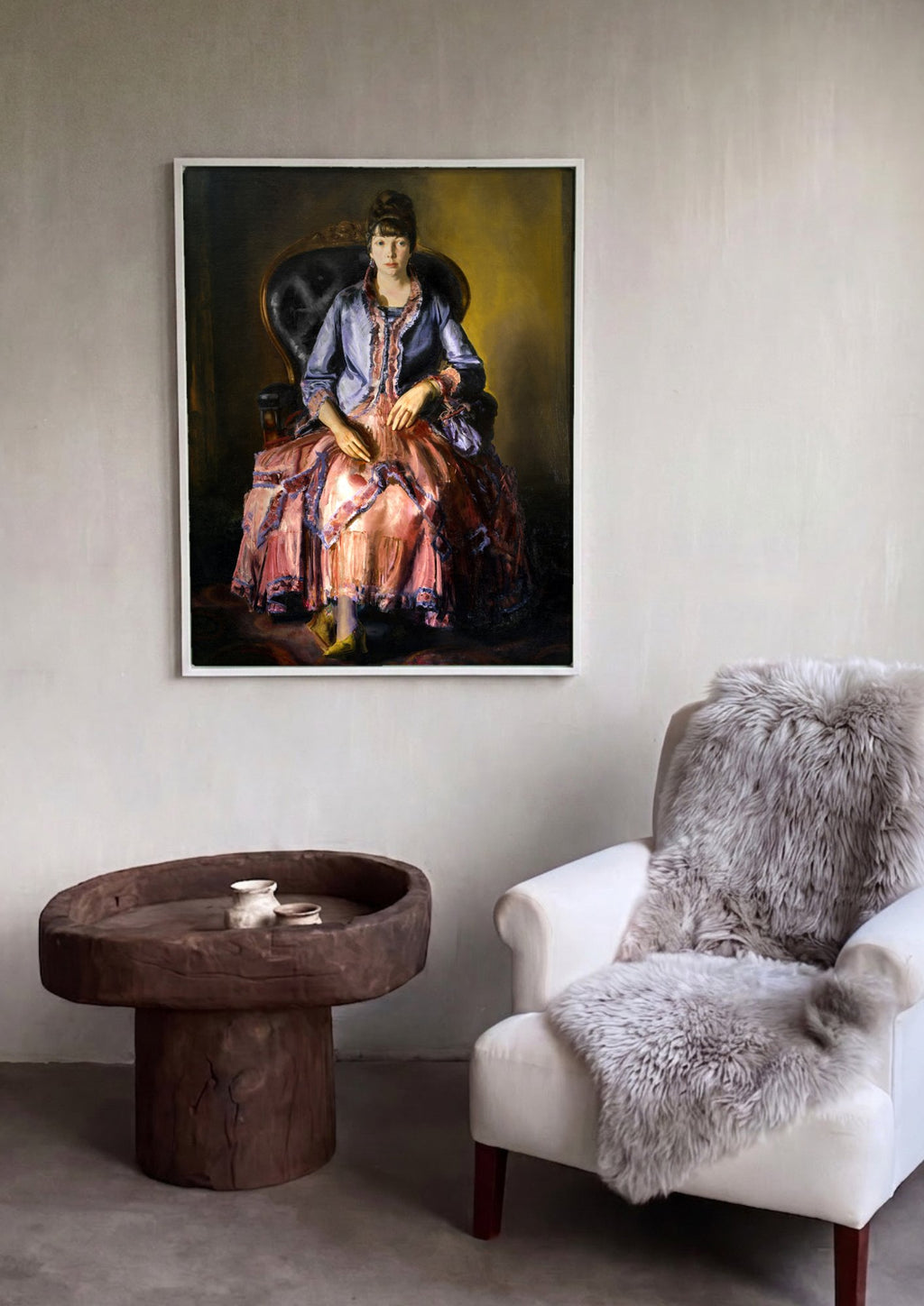 Quadro Decorativo Mrs. Albert Sterner - George Bellows em ambiente decorado