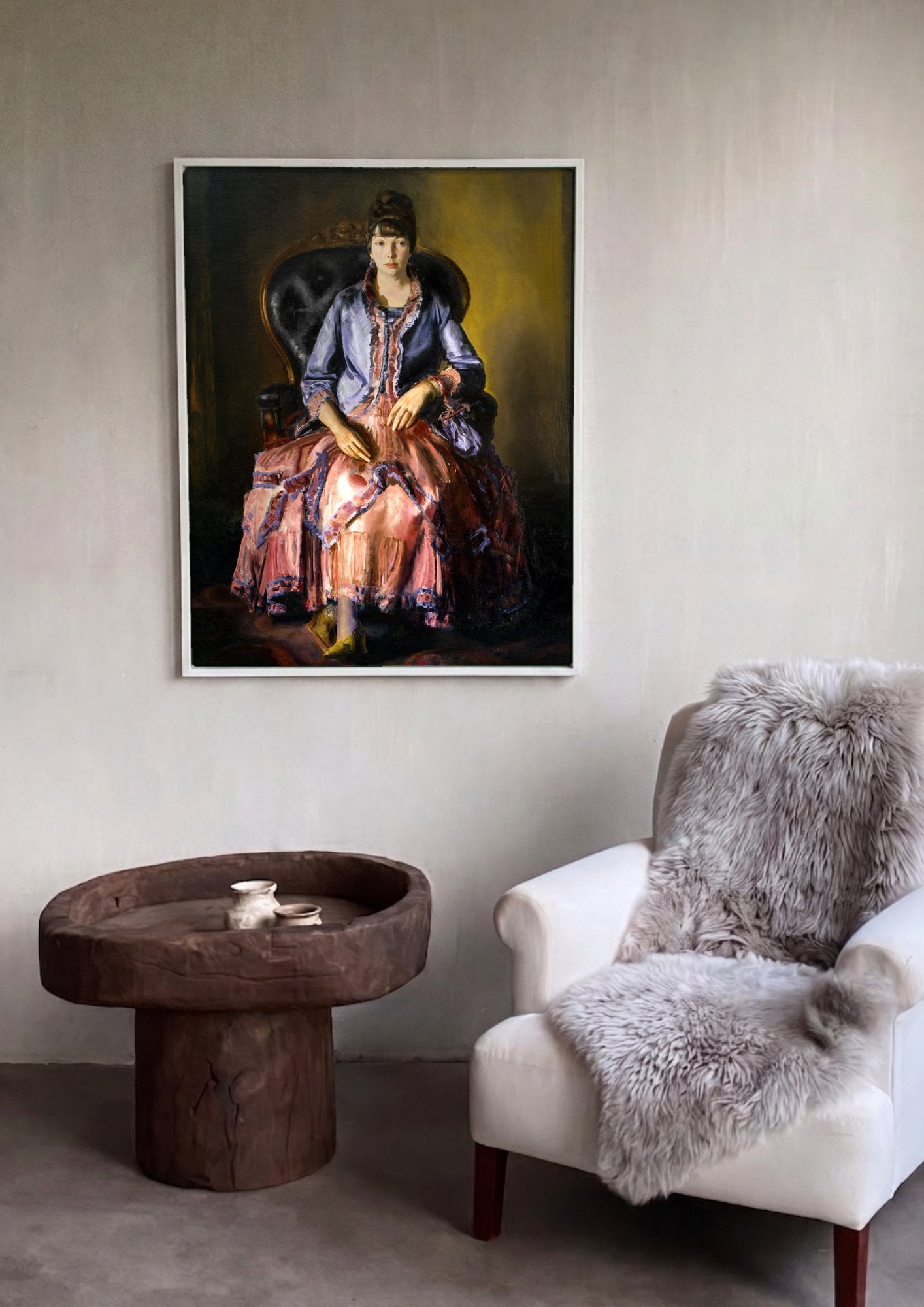 Quadro Decorativo Mrs. Albert Sterner - George Bellows em ambiente decorado