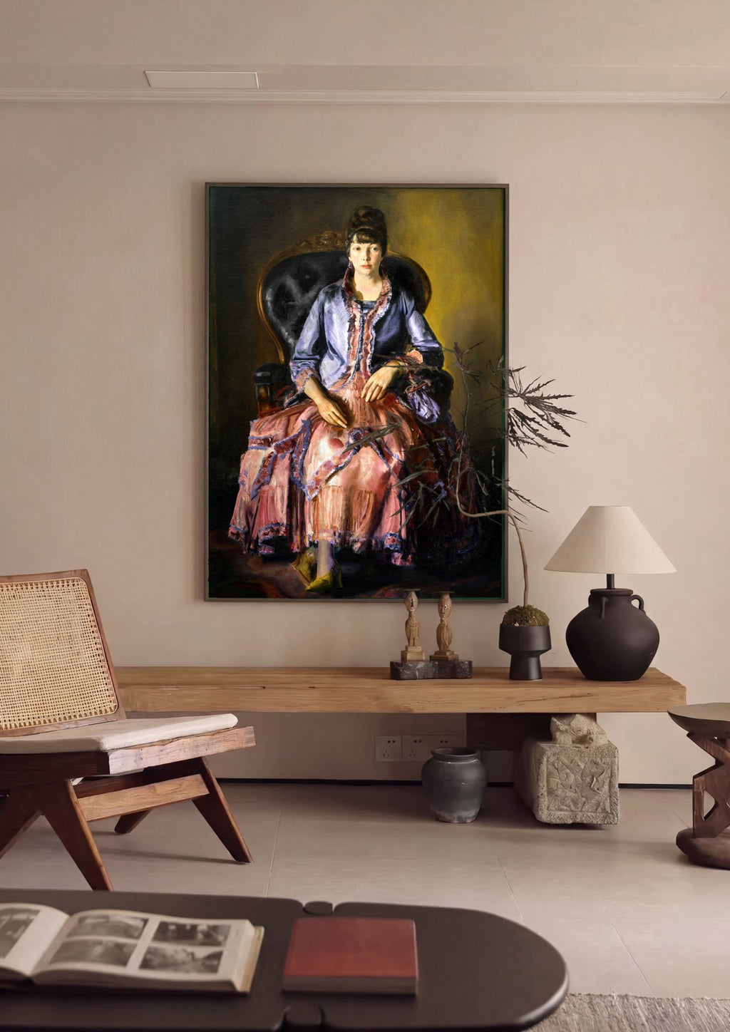 Quadro Decorativo Mrs. Albert Sterner - George Bellows em ambiente decorado