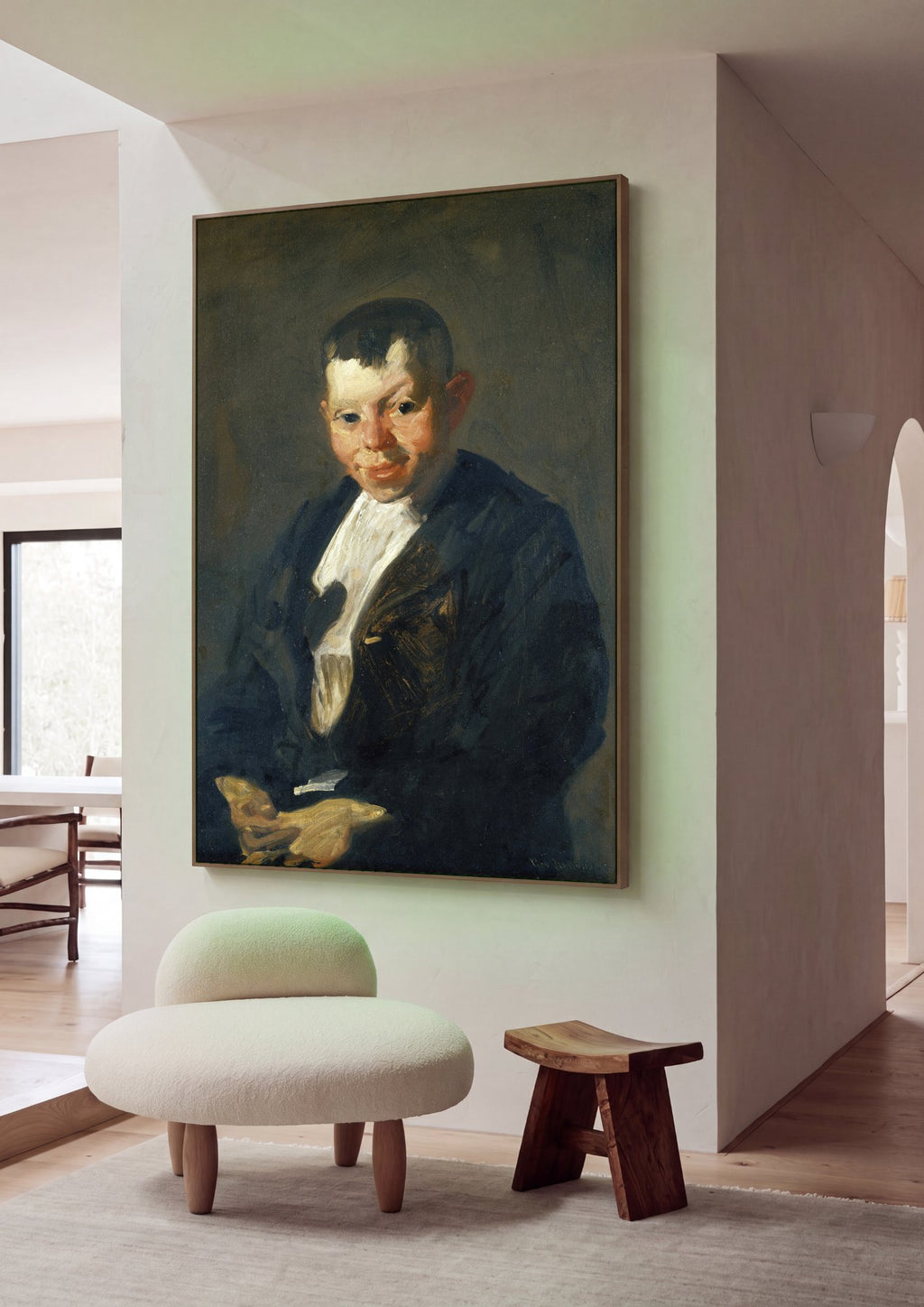 Quadro Decorativo Sorriso Enigmático - George Bellows em ambiente decorado
