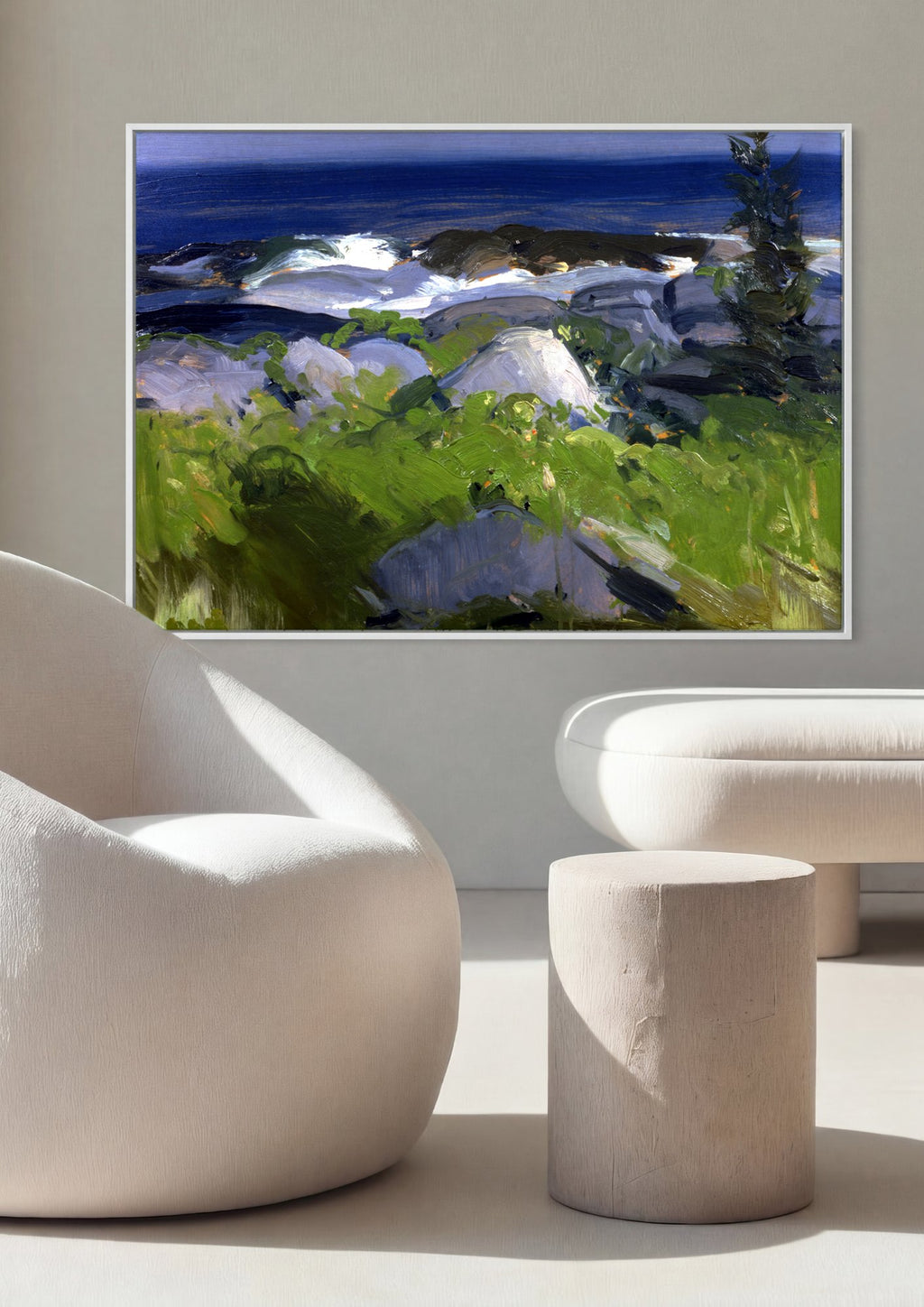Quadro Decorativo Penhascos de Maine - George Bellows em ambiente decorado