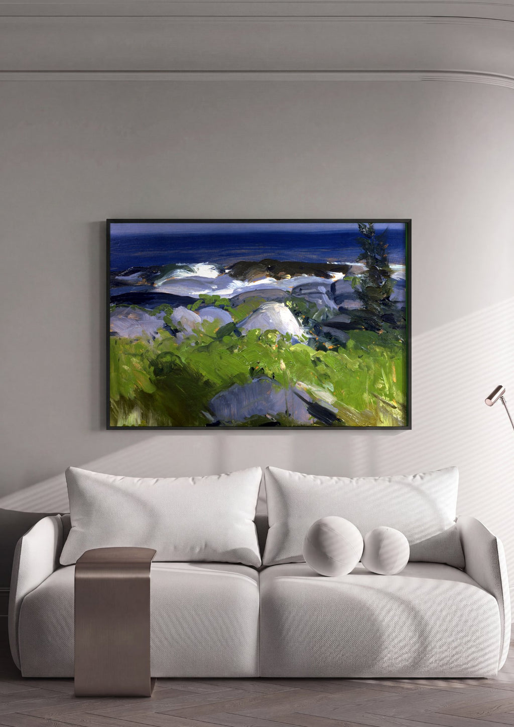 Quadro Decorativo Penhascos de Maine - George Bellows em ambiente decorado