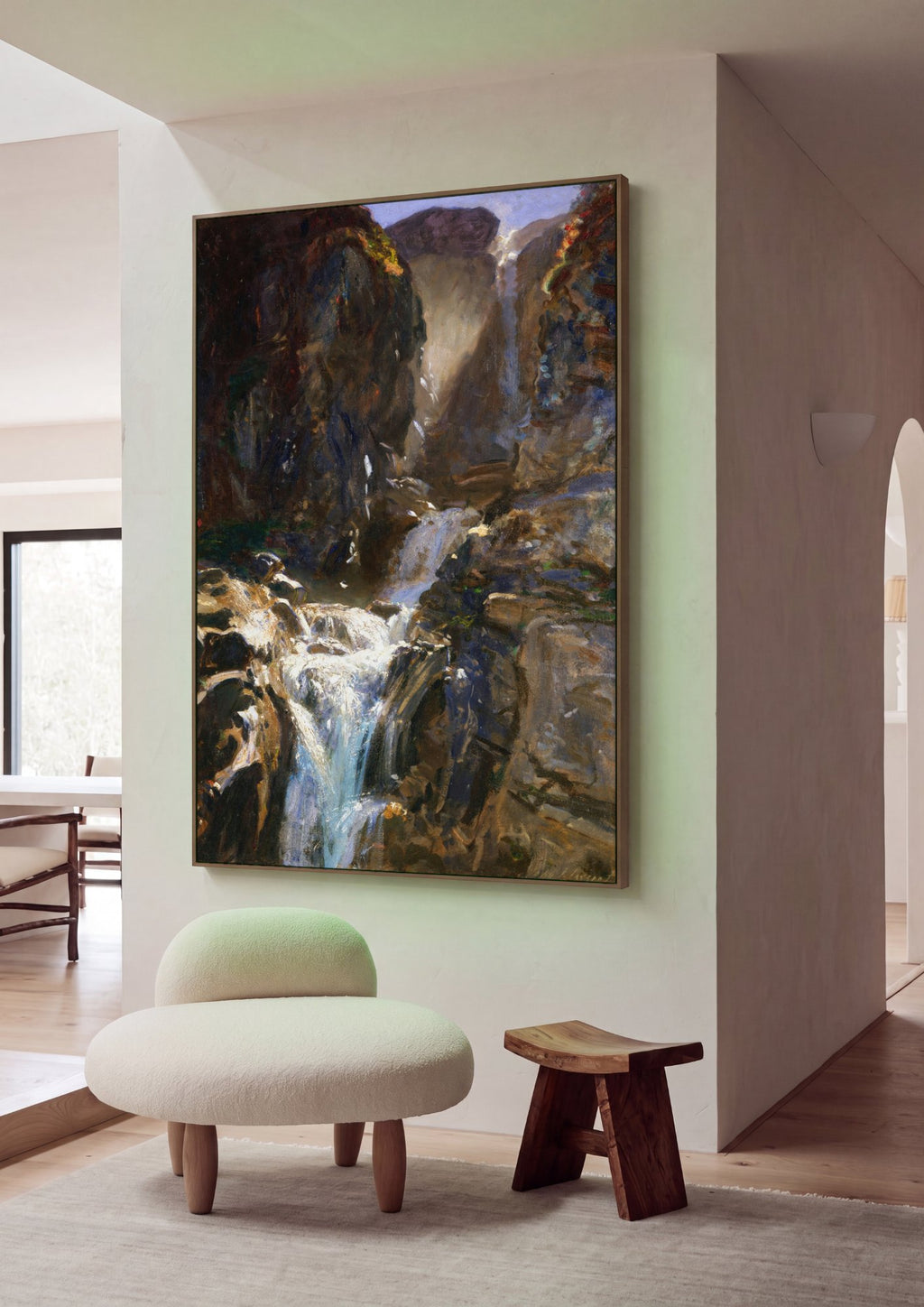 Quadro Decorativo A Cascata - John Singer Sargent em ambiente decorado