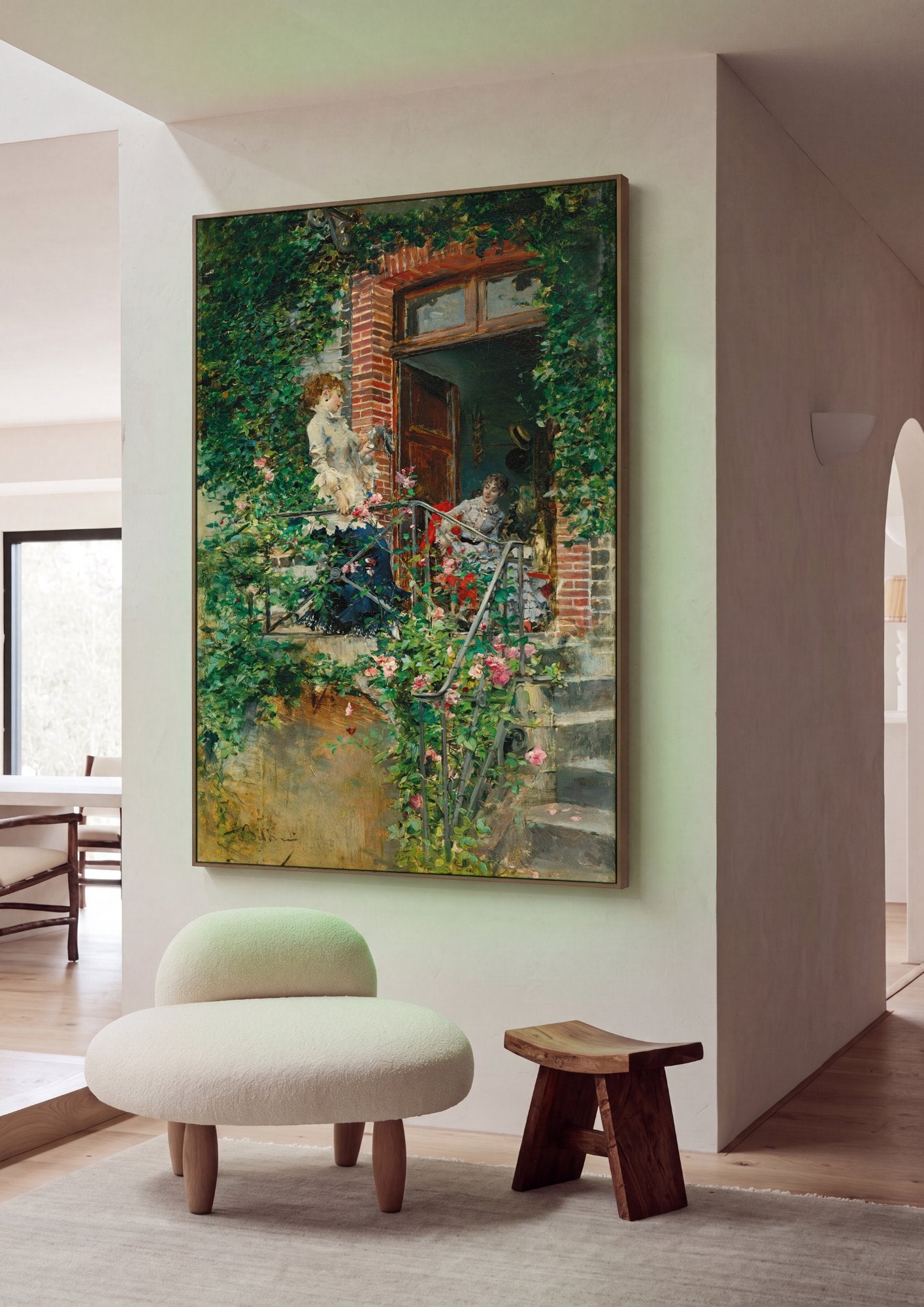 Quadro Decorativo A Escadaria Florida - Giovanni Boldini em ambiente decorado