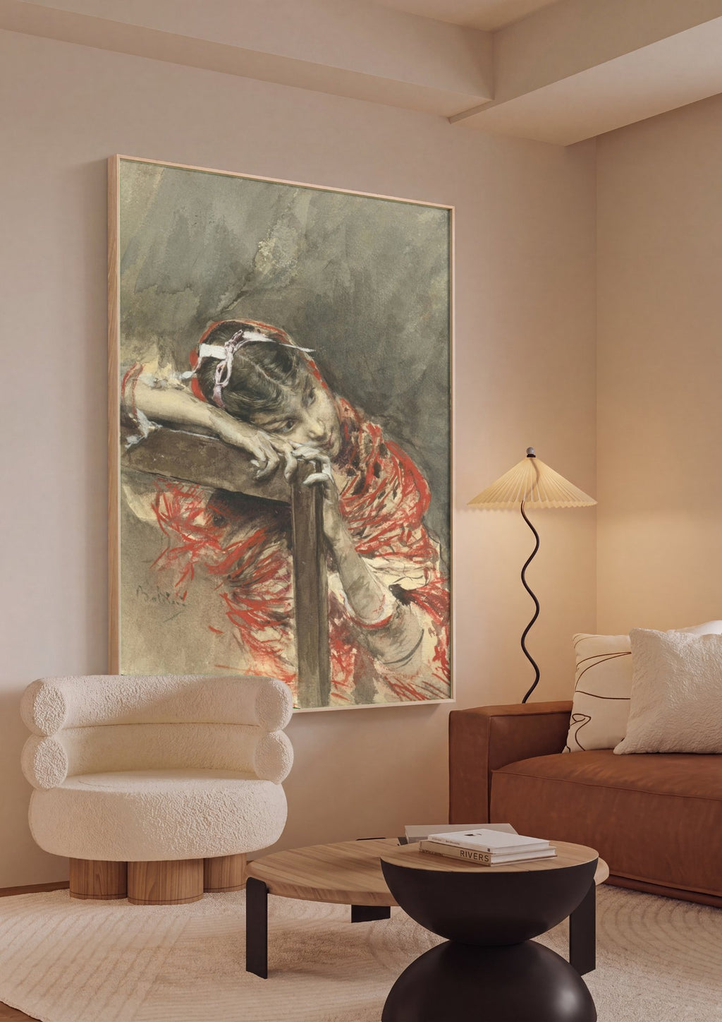 Quadro Decorativo A Mulher na Janela - Giovanni Boldini em ambiente decorado