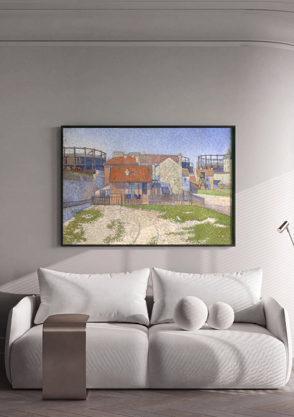 Quadro Decorativo 'As Gaseiras' - Paul Signac em ambiente decorado