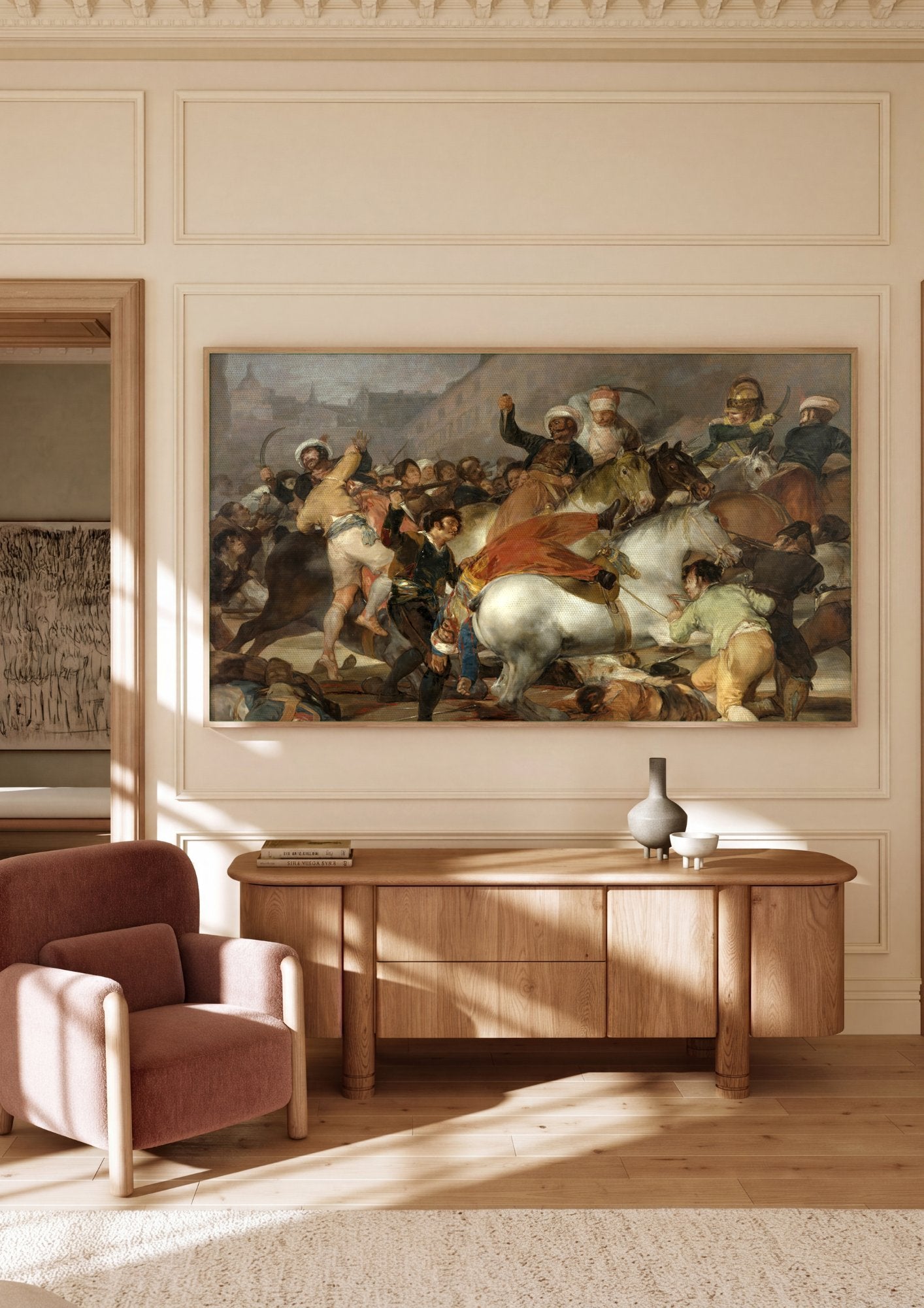 Quadro Decorativo O 2 de Maio de 1808 - Goya em ambiente decorado