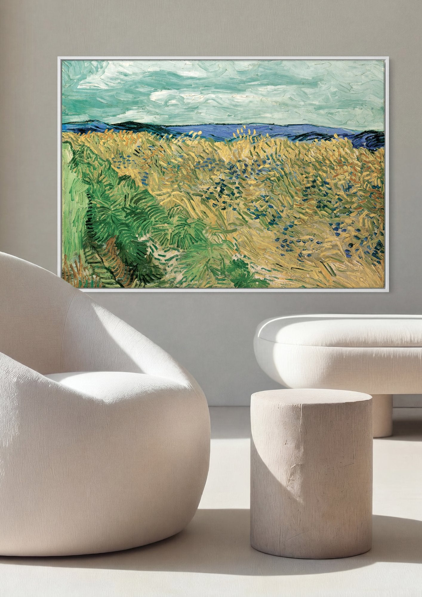 Quadro Decorativo Campo de Trigo - Van Gogh em ambiente decorado