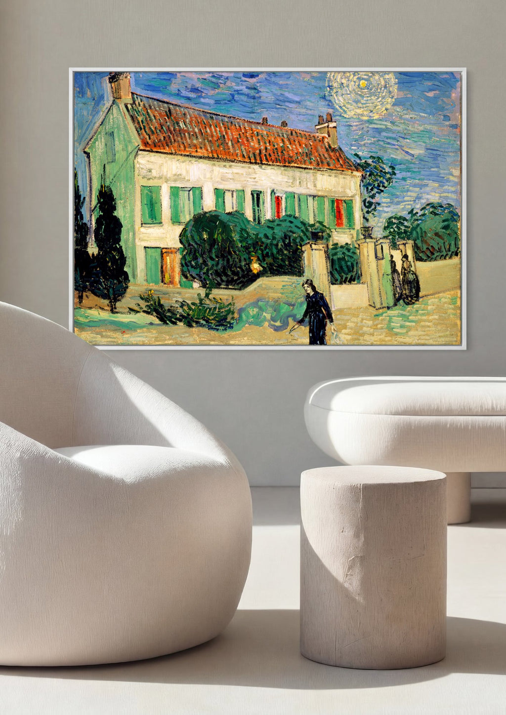 Quadro Decorativo A Casa Amarela - Van Gogh em ambiente decorado