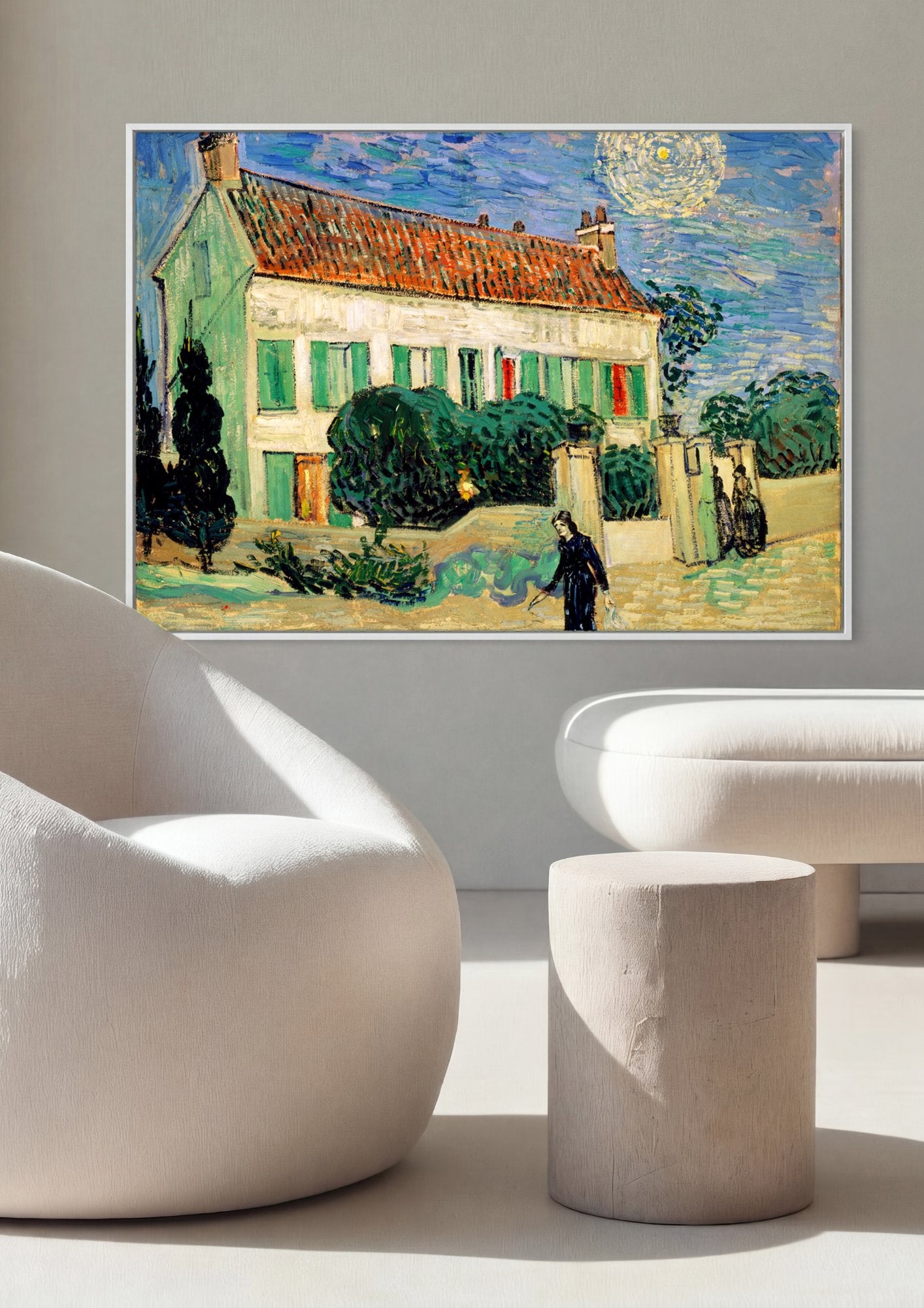 Quadro Decorativo A Casa Amarela - Van Gogh em ambiente decorado