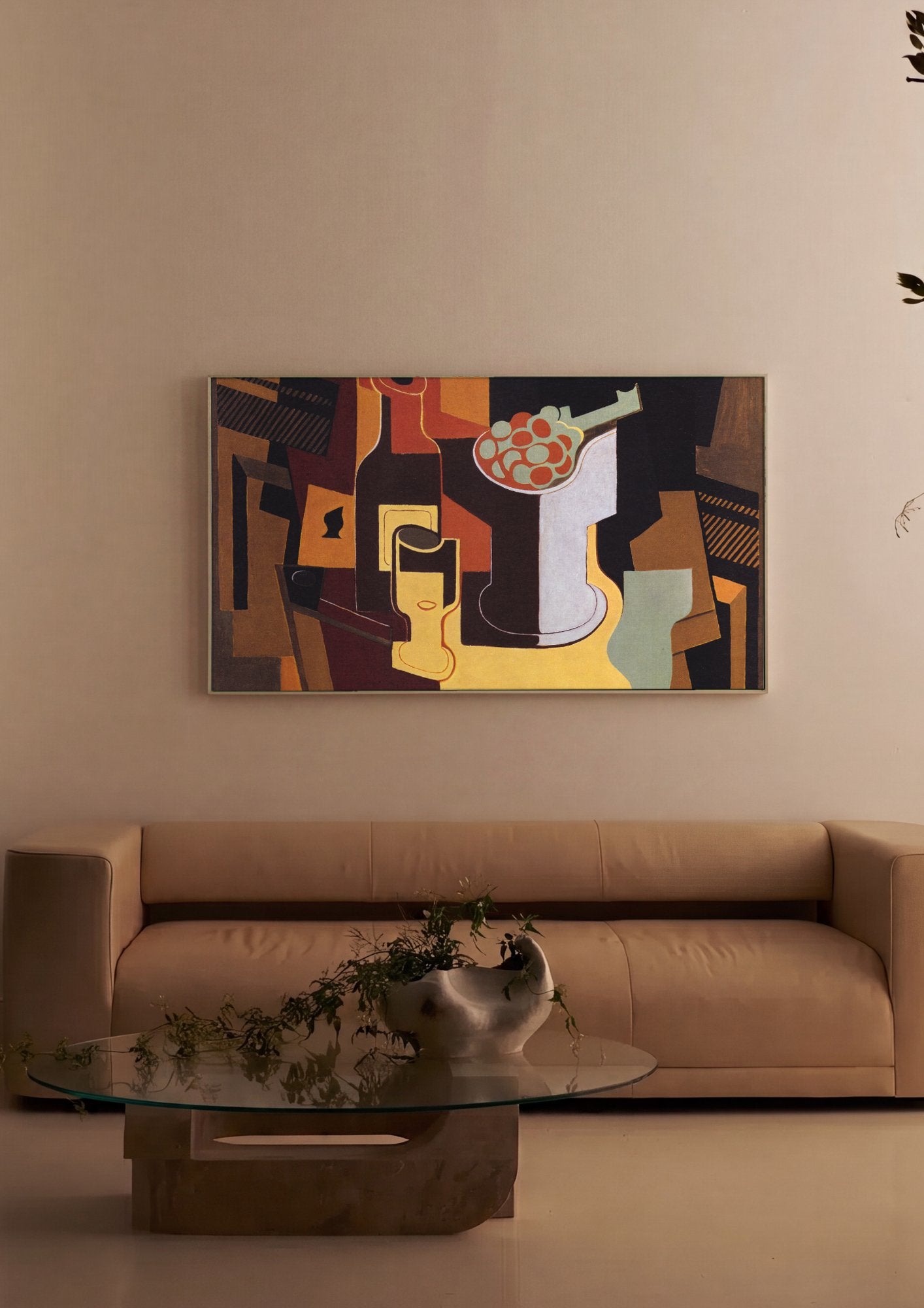Quadro Decorativo Natureza Morta - Juan Gris em ambiente decorado