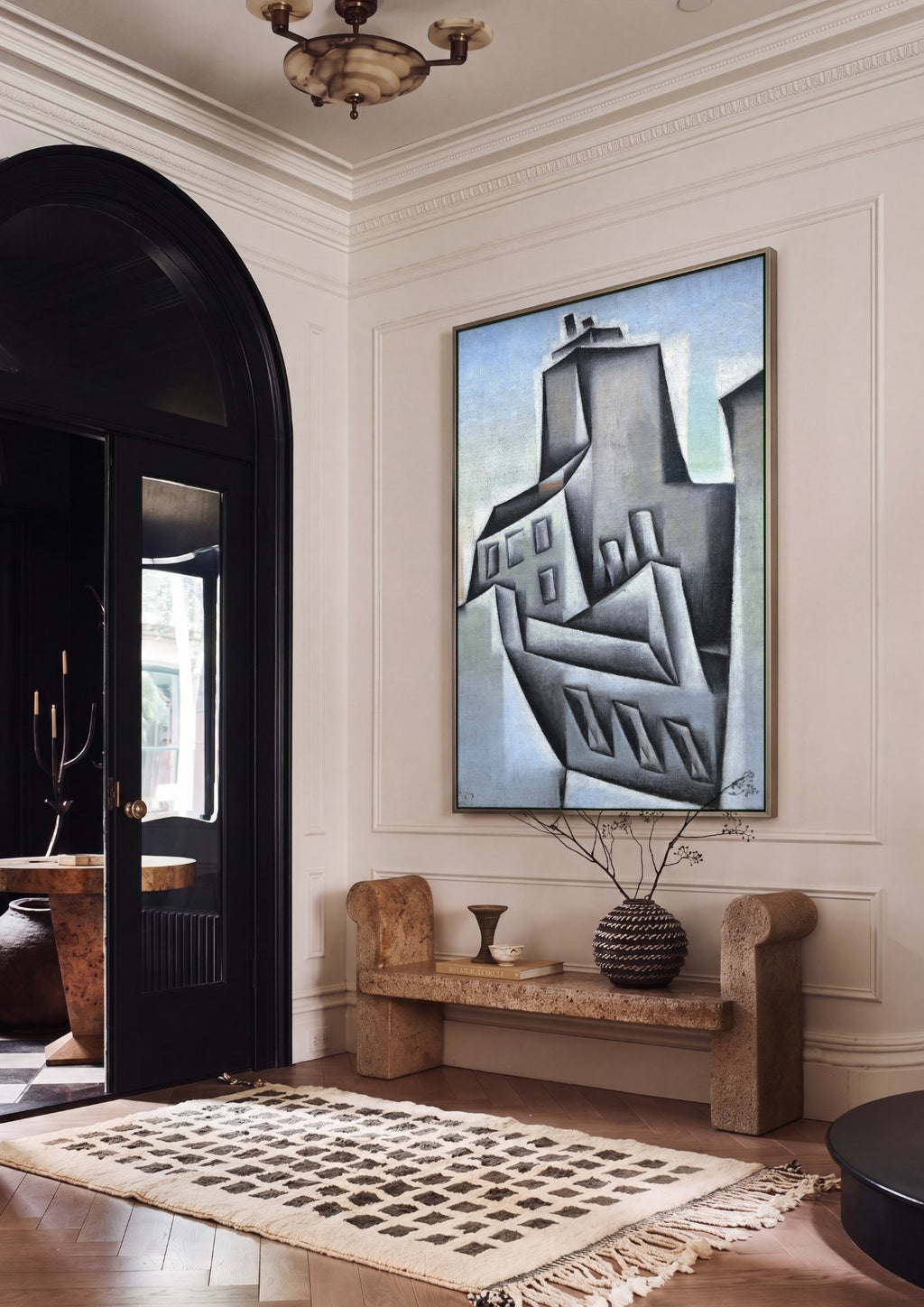 Quadro Decorativo Casas em Paris - Juan Gris em ambiente decorado
