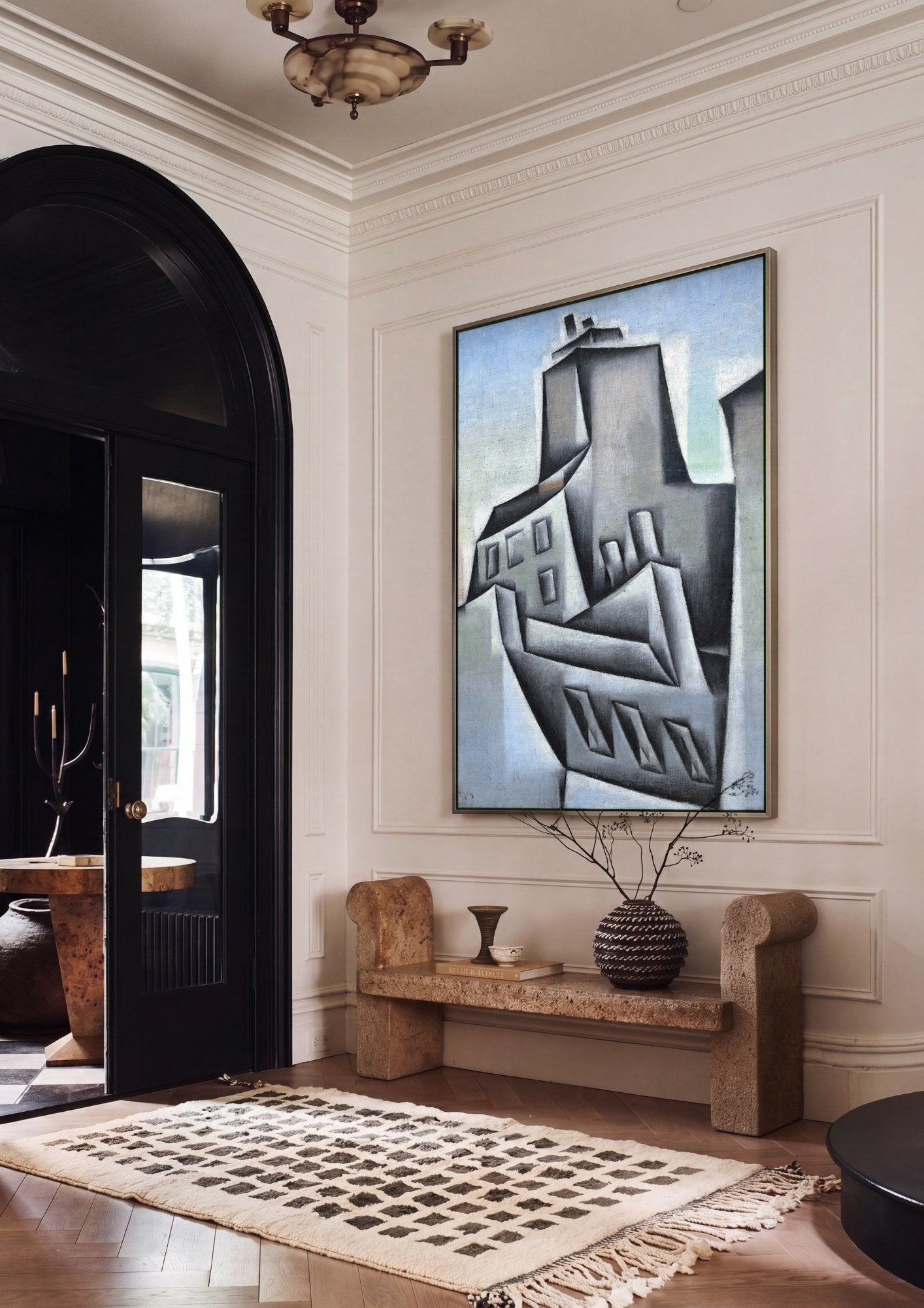 Quadro Decorativo Casas em Paris - Juan Gris em ambiente decorado